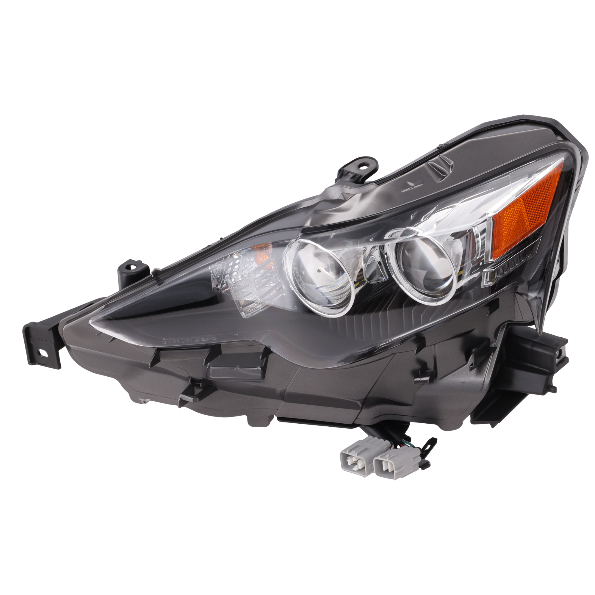 AM IS250 IS350-14-16 HEAD LAMP LH Assembly LED Exc. Base and C Model SKU REPL100396 Partslink LX2518141 OEM 8118553751