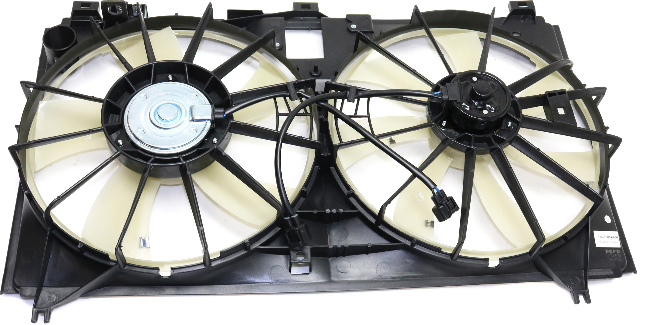 AM GS350-07-11 RADIATOR FAN ASSEMBLY Dual Fan 3.5L w o Control module SKU REPL160913 Partslink LX3115125 OEM 1671131240 PFM 1636331050-1636