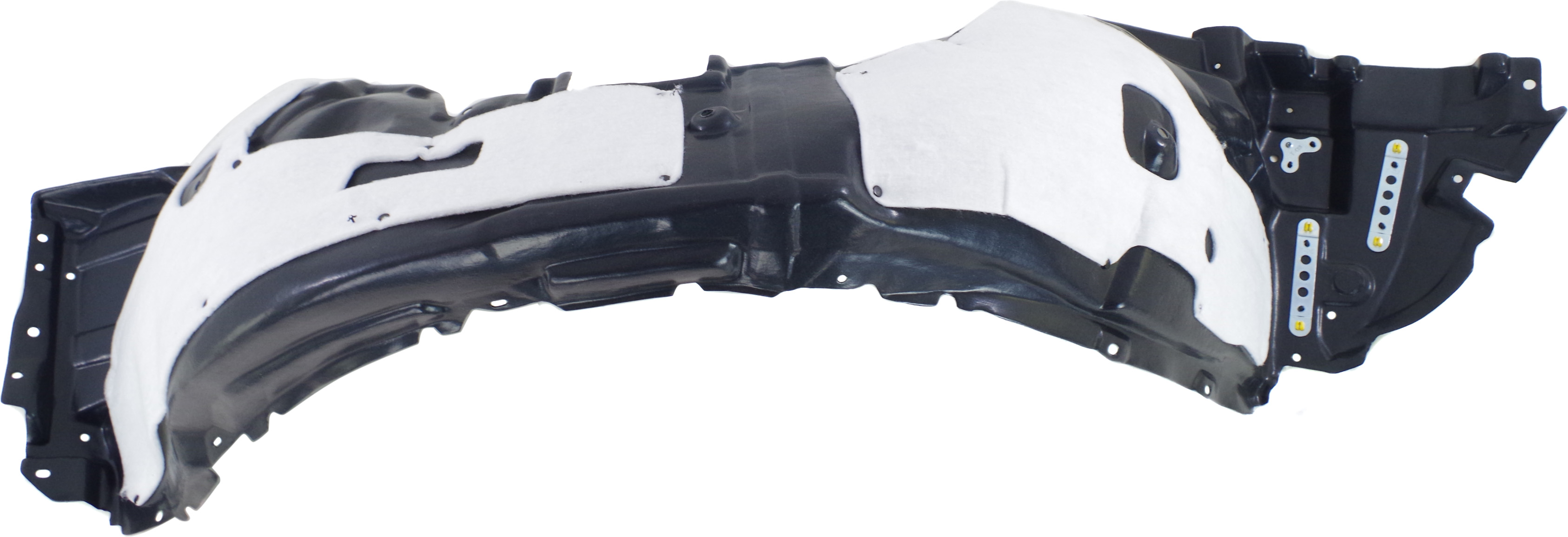 AM LS460 LS600H 10-12 FRONT FENDER LINER RH Plastic Vacuum Form w Extension Sheet SKU REPL222157 Partslink LX1249130 OEM 5380550061