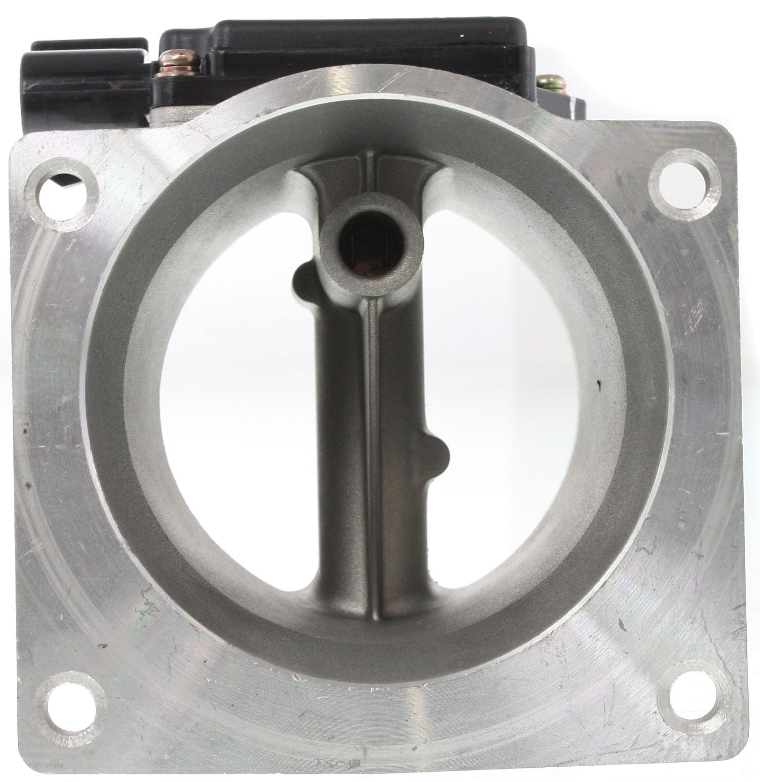 AM TOWN CAR 91-94 MUSTANG 94-95 MASS AIR FLOW SENSOR Aluminum New w 4 prong blade male connector SKU REPL316703 OEM F2VF12B579A2A