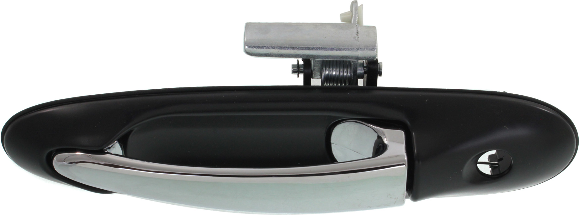 AM TOWN CAR 03-11 FRONT EXTERIOR DOOR HANDLE LH Chrome Black w Key Hole SKU REPL462114 Partslink FO1310163 OEM 6W1Z5422405AA