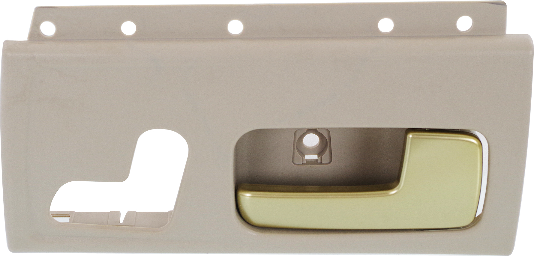 AM TOWN CAR 03-11 FRONT INTERIOR DOOR HANDLE RH Chrome Gold Lever + Beige Housing w o heater and memory switch hole SKU REPL462119