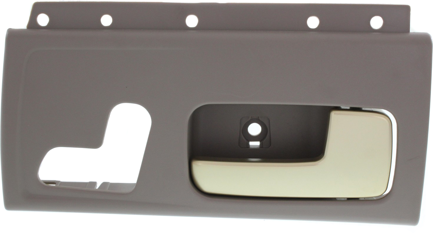 AM TOWN CAR 03-11 FRONT INTERIOR DOOR HANDLE RH Chrome Gold Lever + Gray Housing w o heater and memory switch hole SKU REPL462121