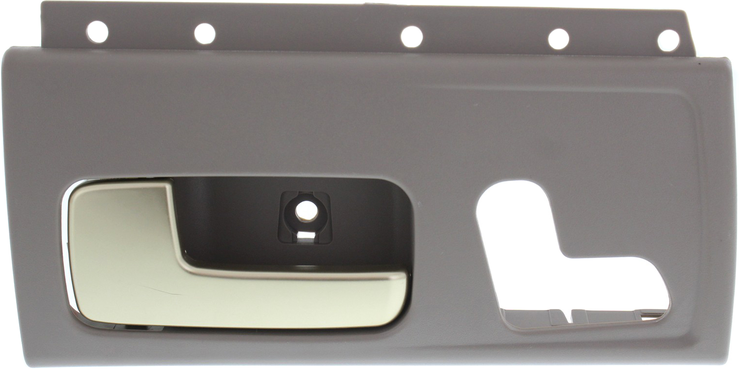 AM TOWN CAR 03-11 FRONT INTERIOR DOOR HANDLE LH Chrome Gold Lever + Gray Housing w o heater and memory switch hole SKU REPL462122