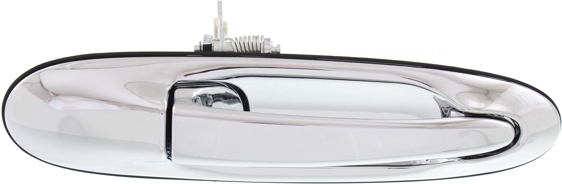 AM TOWN CAR 98-02 FRONT EXTERIOR DOOR HANDLE RH All Chrome w o Keyhole Plastic SKU REPL462127K Partslink FO1311146 OEM YW1Z5422404AA
