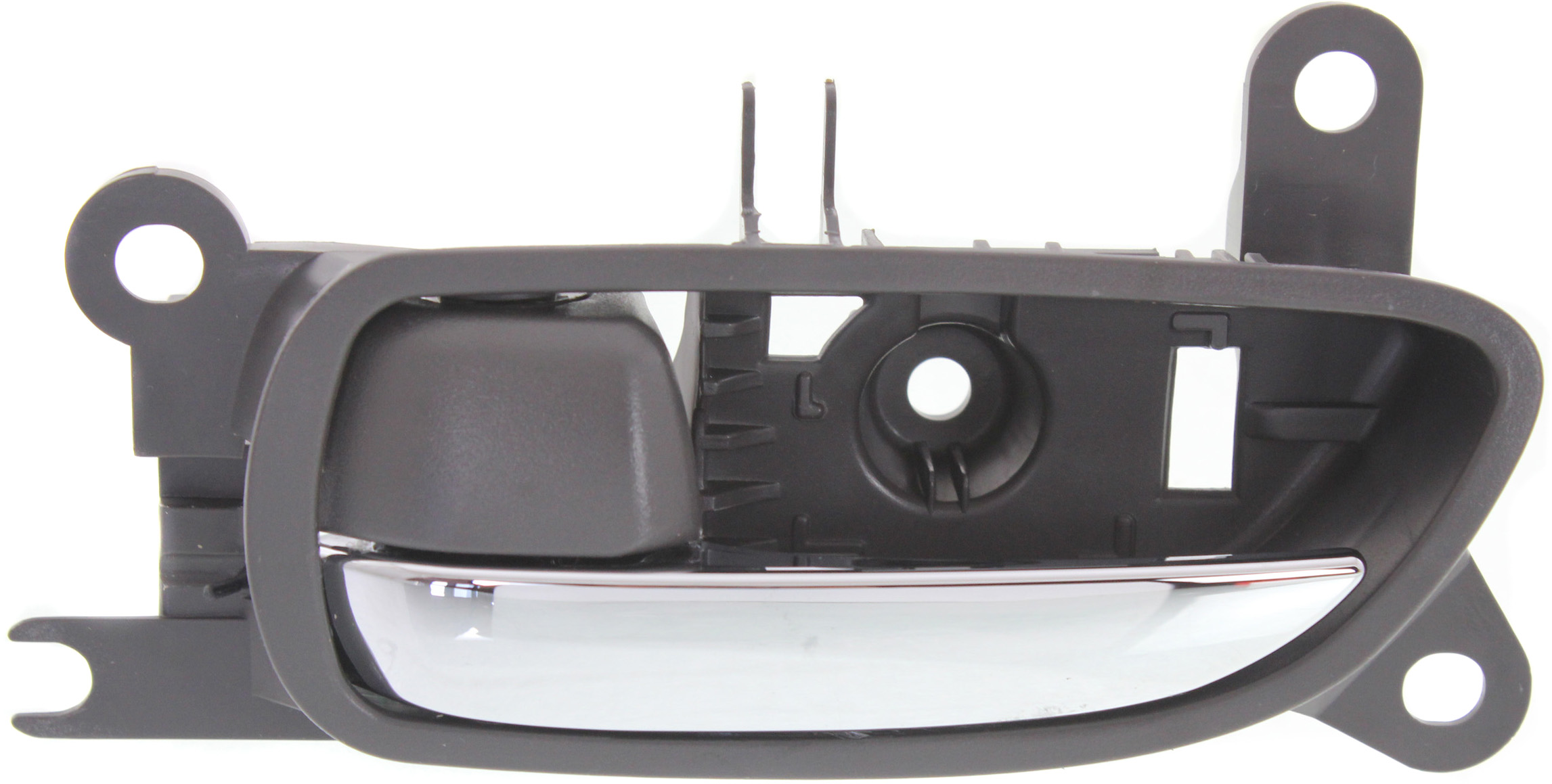 AM IS250 IS350-06-15 FRONT INTERIOR DOOR HANDLE LH Chrome Lever+Gray Housing Orchid Brown Plastic SKU REPL462160 OEM 6920830050E0-6920830040
