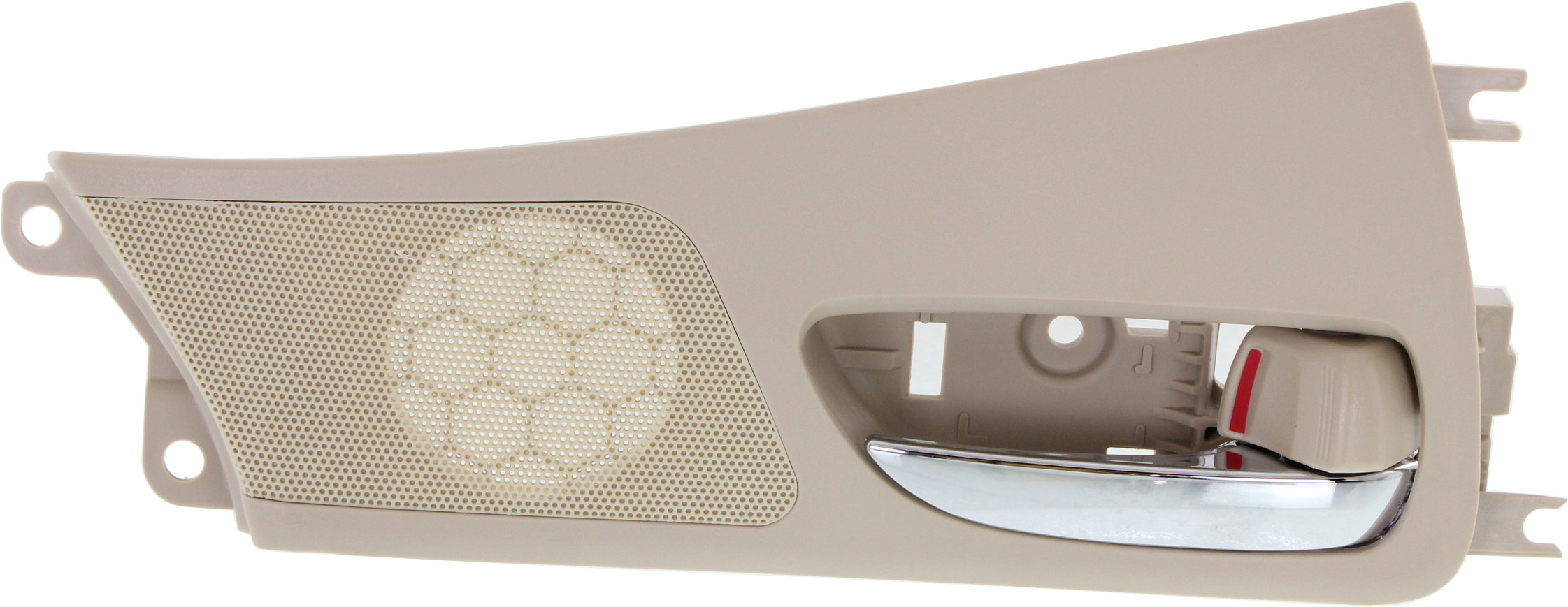 AM RX350 RX450H 10-15 FRONT INTERIOR DOOR HANDLE RH Chrome Lever+Beige Hsg Ivory Plastic w o Hole SKU REPL462185 Partslink LX1353109 OEM 676050E010A0