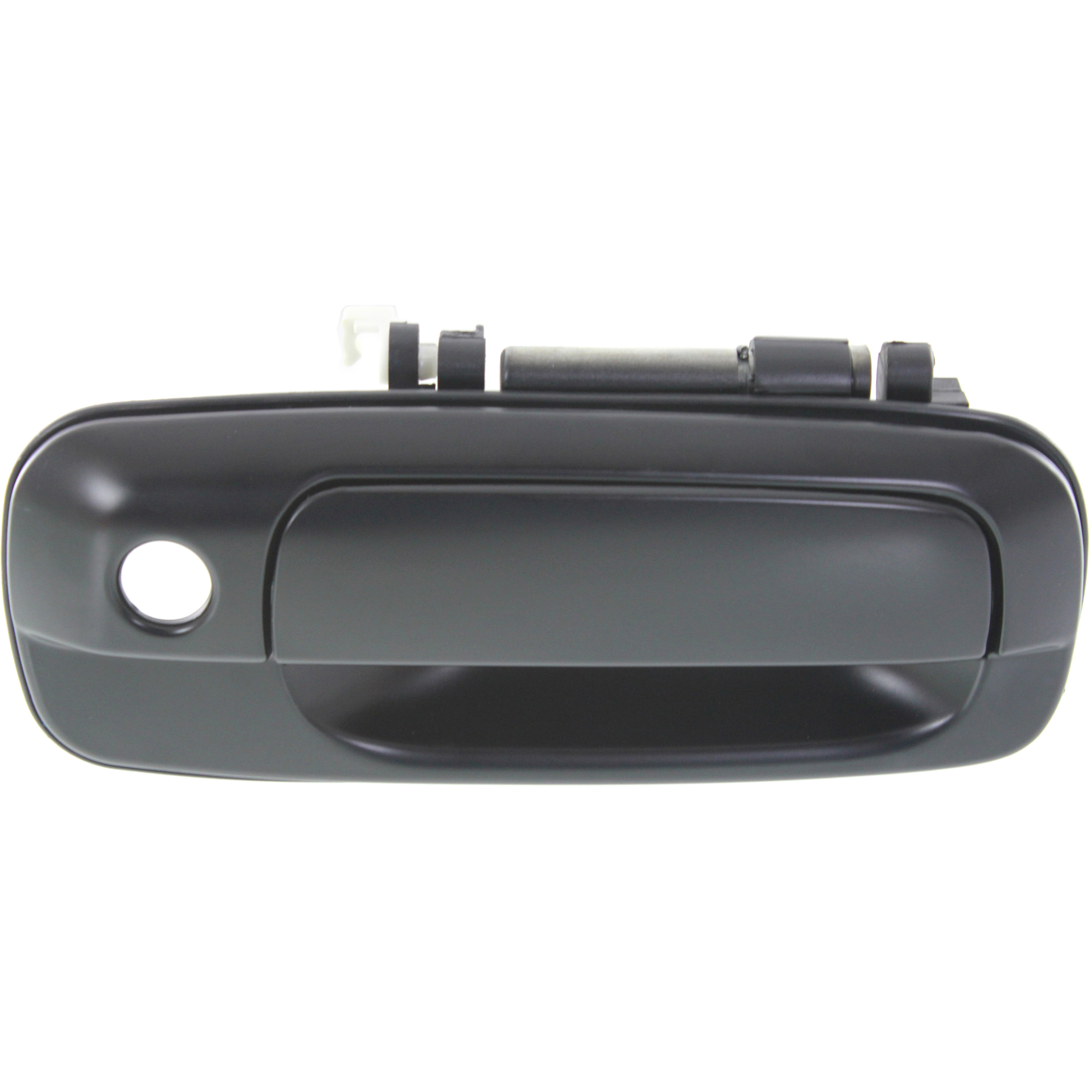 AM GS 300-400-430-98-05 FRONT EXTERIOR DOOR HANDLE RH Primed Black Plastic w Keyhole SKU REPL462307 Partslink LX1311101 OEM 6921030270C0
