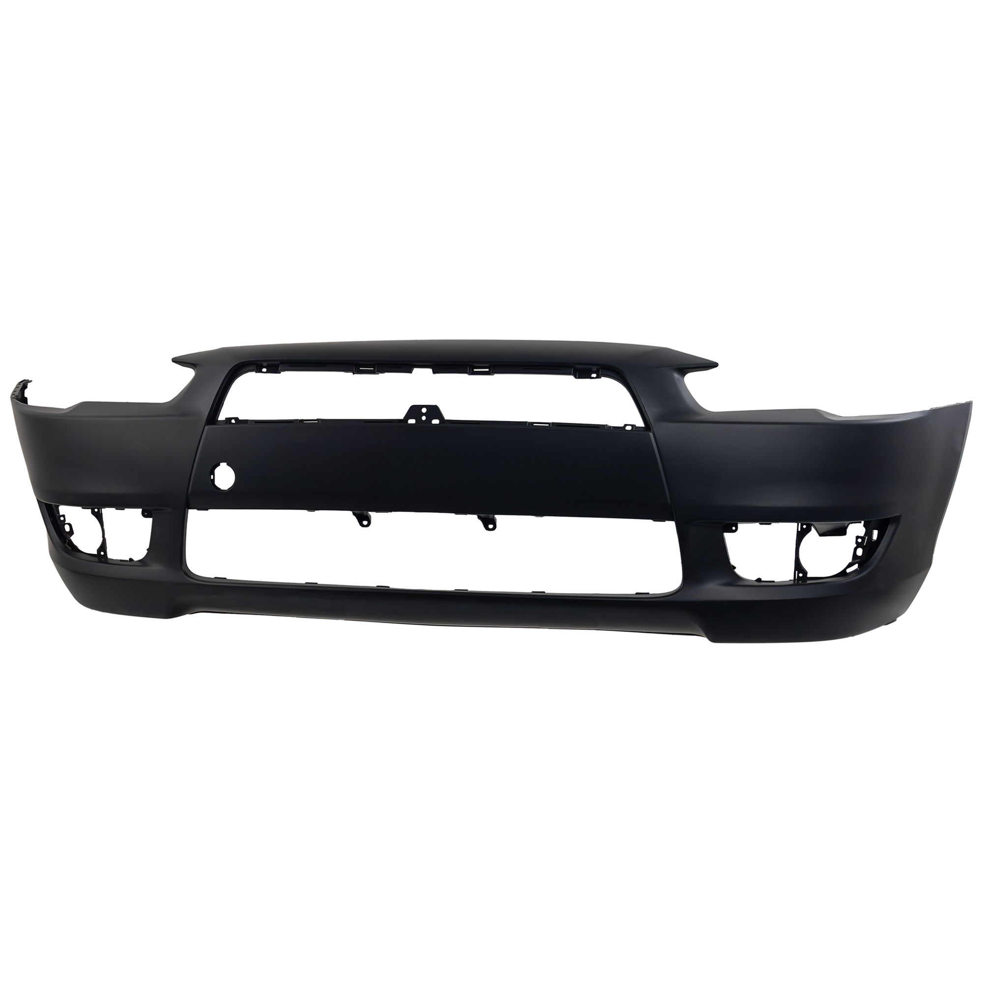 AM LANCER 08-15 FRONT BUMPER COVER Primed w o Air Dam Holes w o Chrome Grille Standard Type Exc. Evolution Mddels CAPA SKU REPM010331PQ Partslink MI1000324C OEM 6400D172
