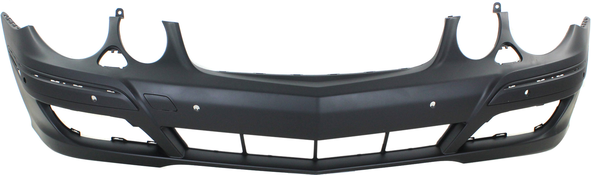 AM E CLASS 07-09 FRONT BUMPER COVER Prmd w o AMG Styling and Sport Pkg w HLW and Parktronic Holes SKU REPM010357P Partslink MB1000269 OEM 2118800940