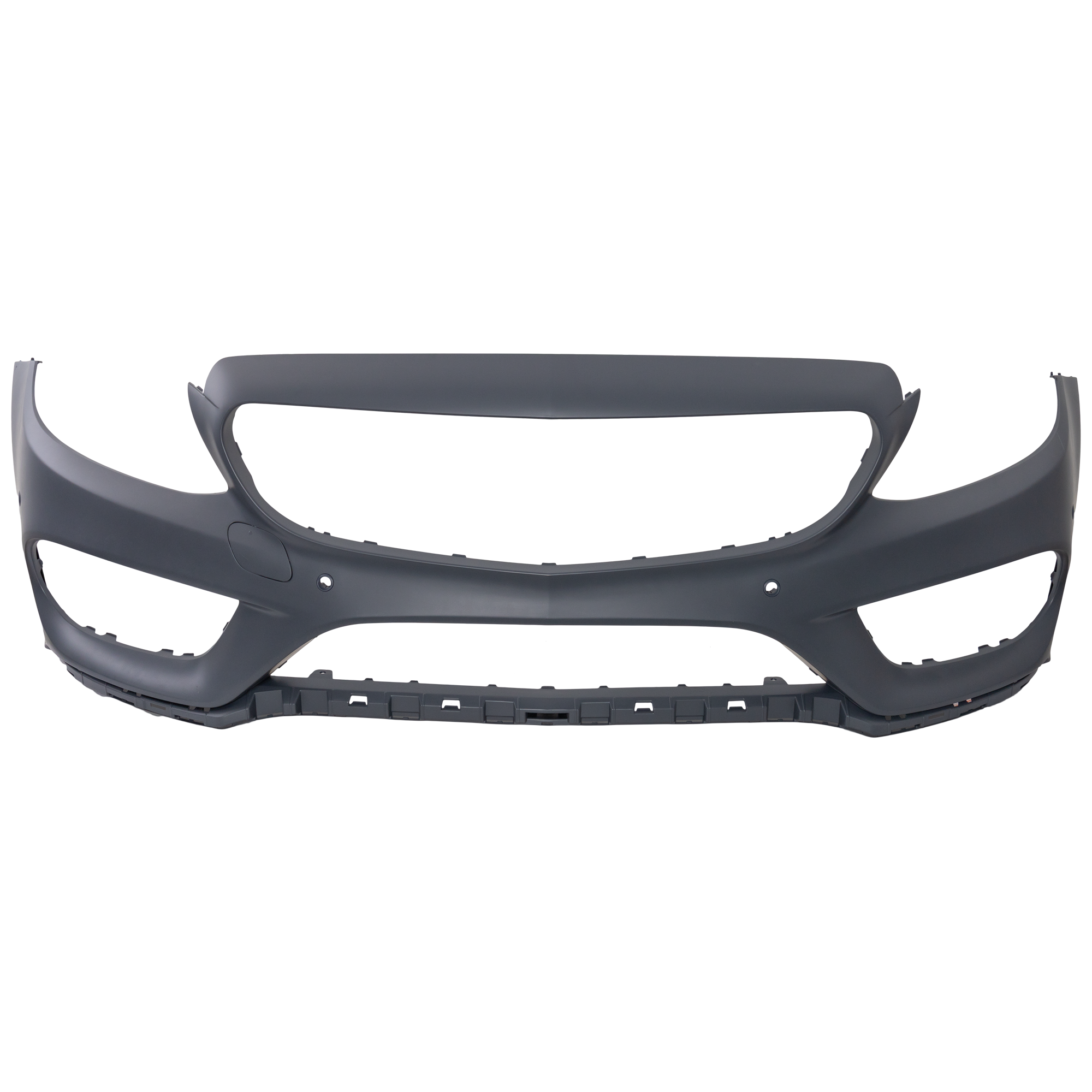 AM C CLASS 15-18 FRONT BUMPER COVER Primed Exc. C63 C350 Models w AMG Styling Pkg Convertible Coupe Sedan w Parktronic Holes w o Camera Hole SKU REPM010405P Partslink MB1000494 OEM 2058801840659999-2058801840649
