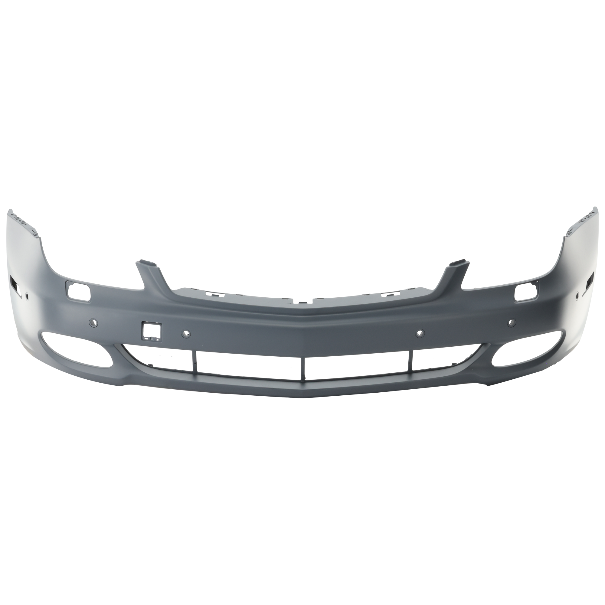 AM CLS500 CLS550-06-11 FRONT BUMPER COVER Primed w o Sport AMG Styling Pkg w Parktronic Holes SKU REPM010414P Partslink MB1000225 MB1000317 OEM 21988007409999-2198801340