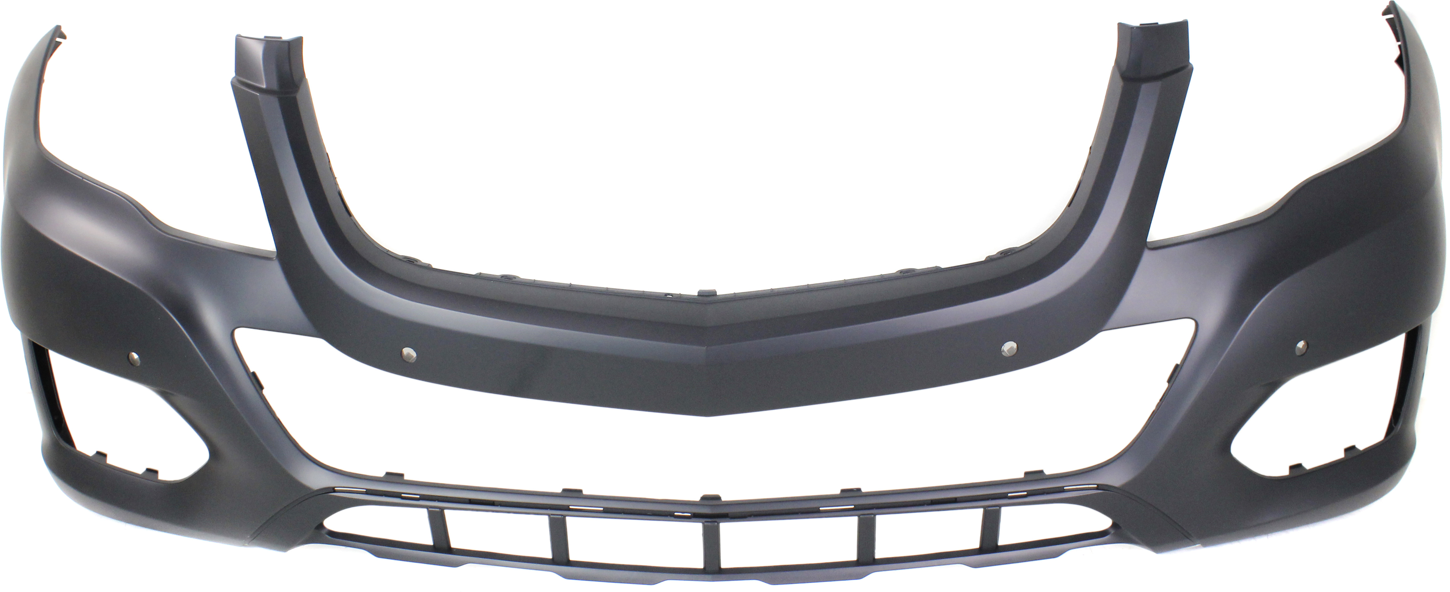 AM GLK CLASS 13-15 FRONT BUMPER COVER Prmd w o AMG Styling Pkg w o HLW Holes w Parktronic Holes SKU REPM010419P Partslink MB1000402 OEM 2048802049