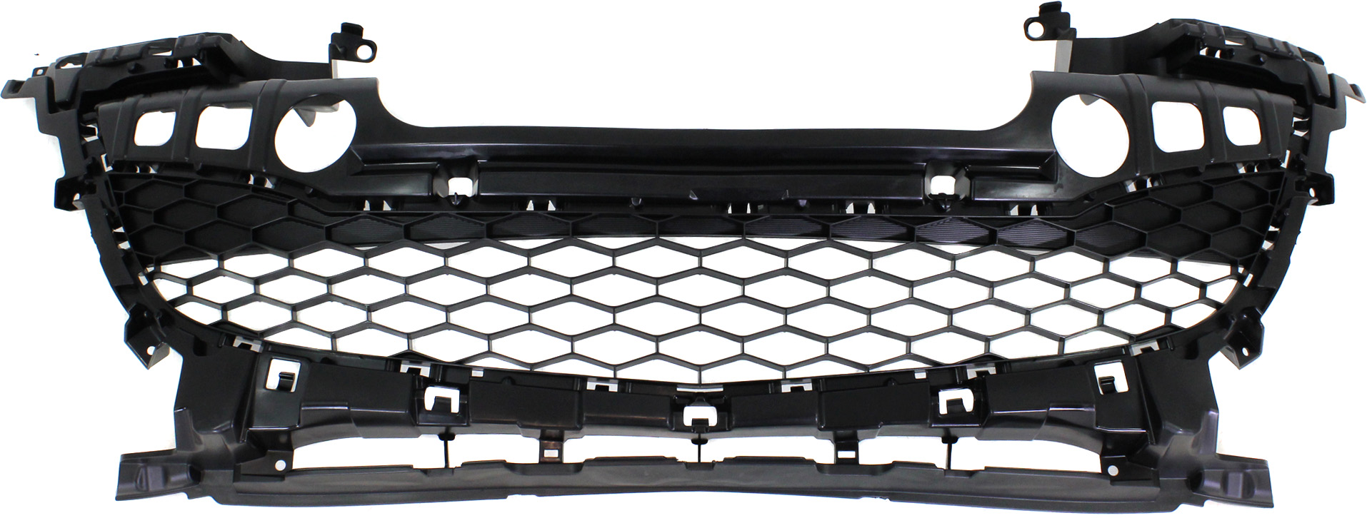 AM MAZDA 3-12-13 FRONT BUMPER GRILLE Textured Gray Hatchback 2.0-2.5L Eng Sedan CAPA SKU REPM015331Q Partslink MA1036116C OEM BGV4501T1B