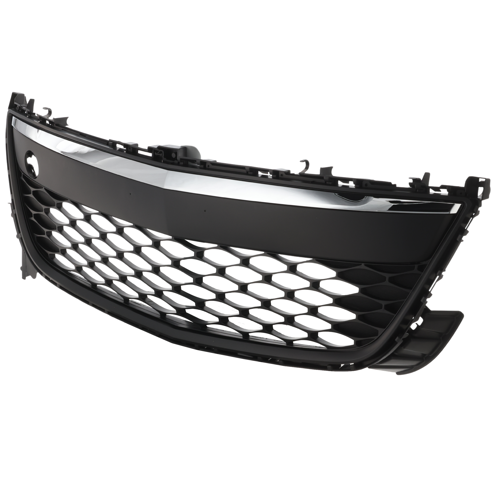 AM CX 7-10-12 FRONT BUMPER GRILLE Chrome w o Fog Lights SKU REPM015340 Partslink MA1036121 OEM EH44501T0H