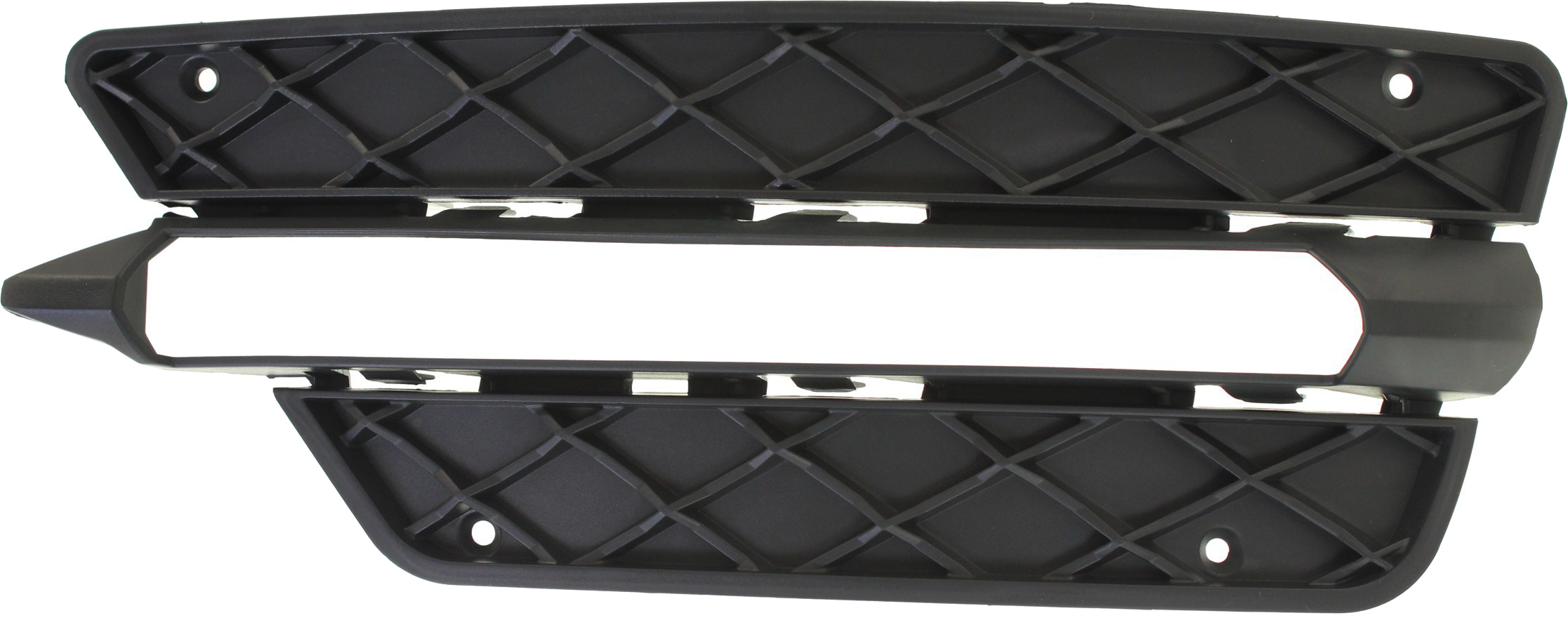 AM C CLASS 12-15 FRONT BUMPER GRILLE RH Outer Textured Black w Sport Coupe Sedan SKU REPM015521 Partslink MB1039126 OEM 2048851453