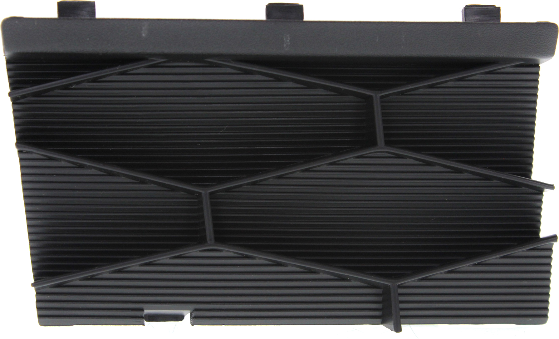 AM CX 9-10-12 FRONT BUMPER TOW HOOK COVER RH Black SKU REPM018411 Partslink MA1029103 OEM TE6950A11A