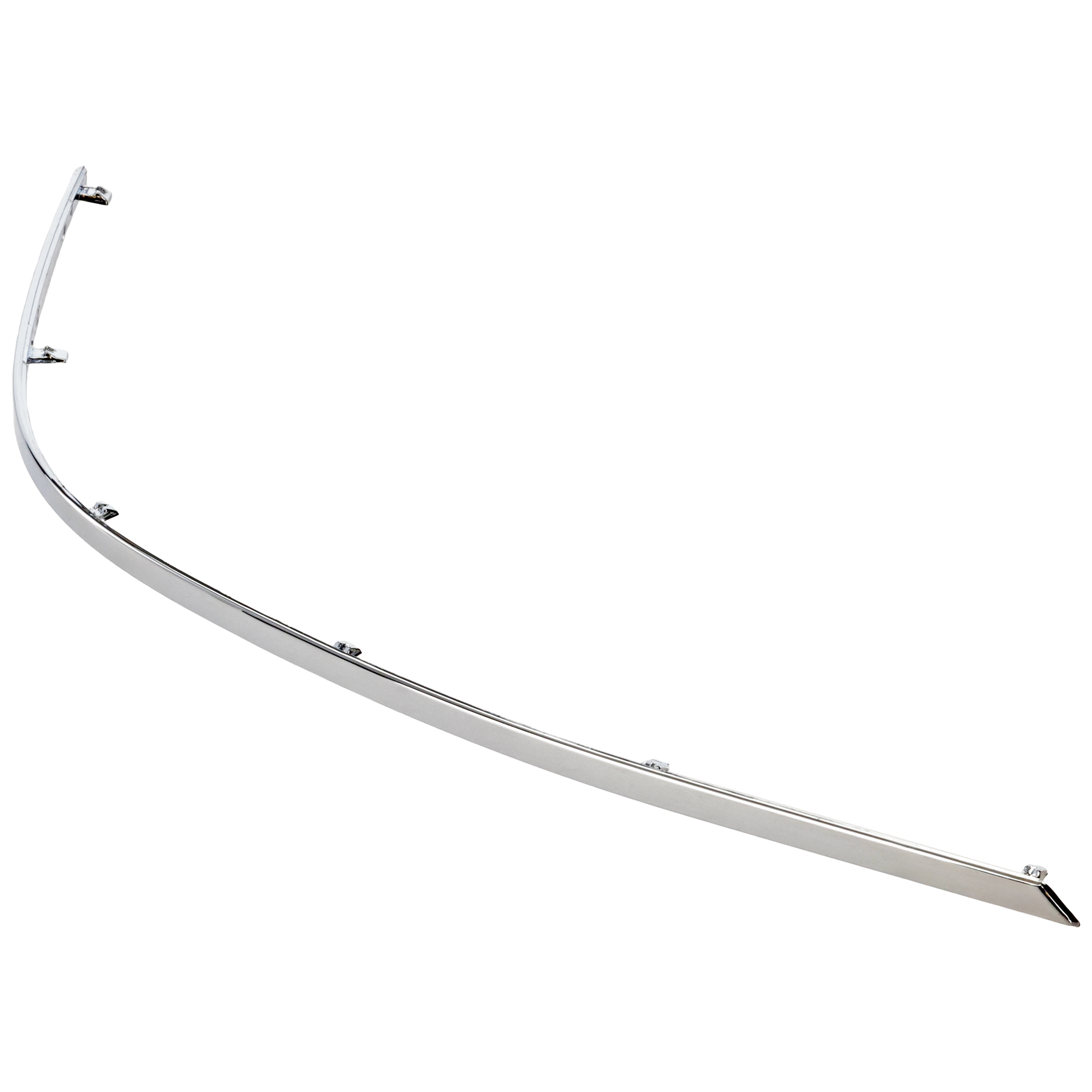 AM E CLASS 10-13 FRONT BUMPER MOLDING LH Outer Chrome w o AMG Styling Pkg. Coupe Conv SKU REPM020302 Partslink MB1046115 OEM 2078851921