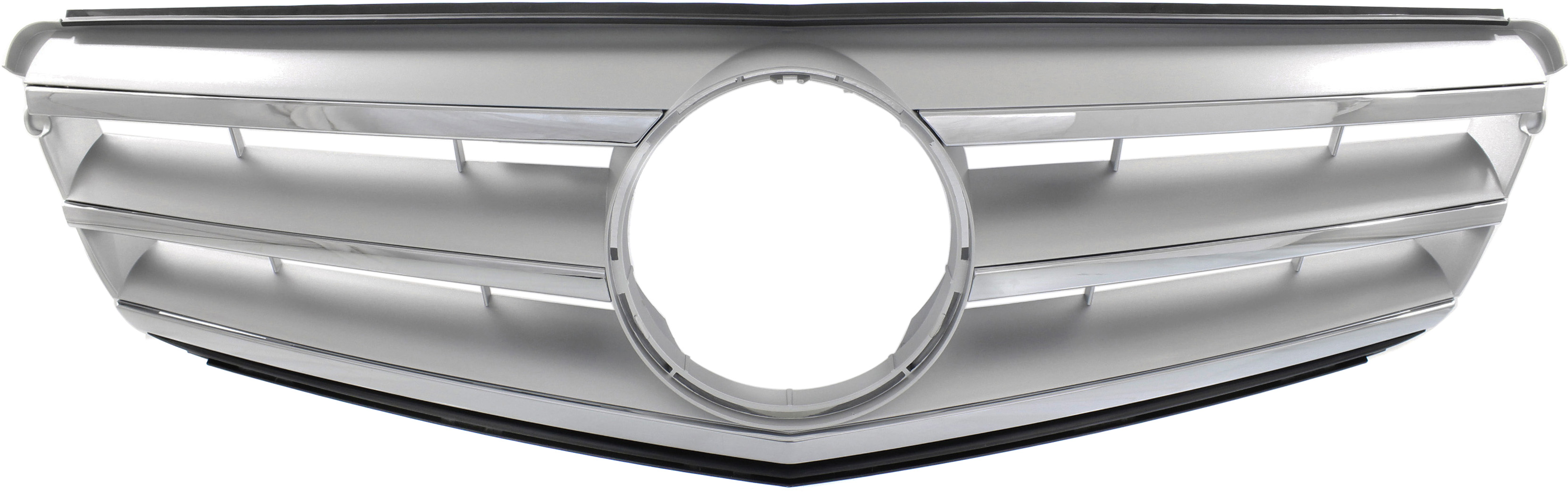 AM C CLASS 08-14 GRILLE Painted Silver Shell and Insert w Sport Pkg w o AMG Styling Pkg Sedan SKU REPM070123 Partslink MB1200148 OEM 20488000239744