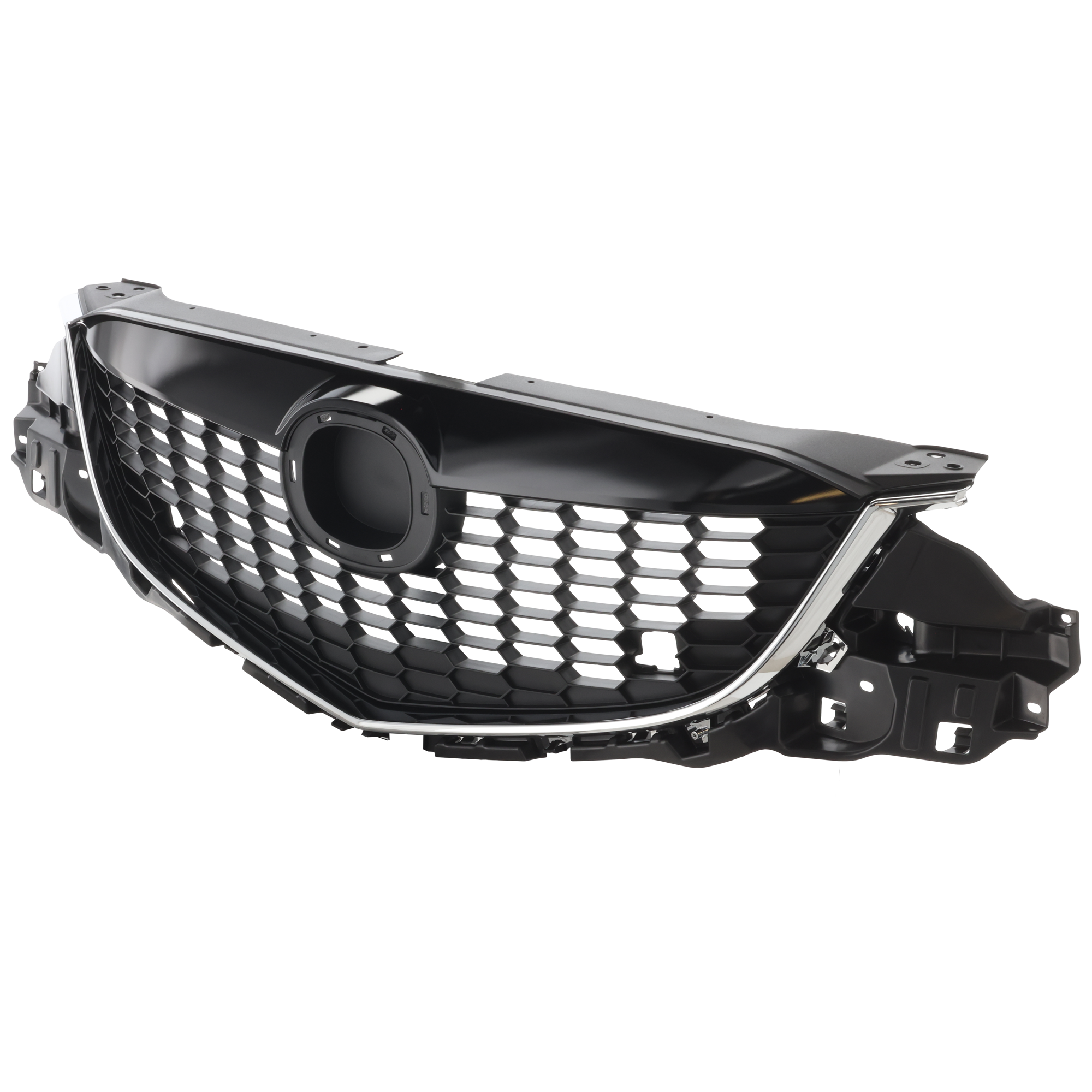 AM CX 5-13-14 GRILLE Painted Black Shell and Insert w Chrome Molding To 8-20-13 SKU REPM070130 Partslink MA1200187 OEM KD4550710F