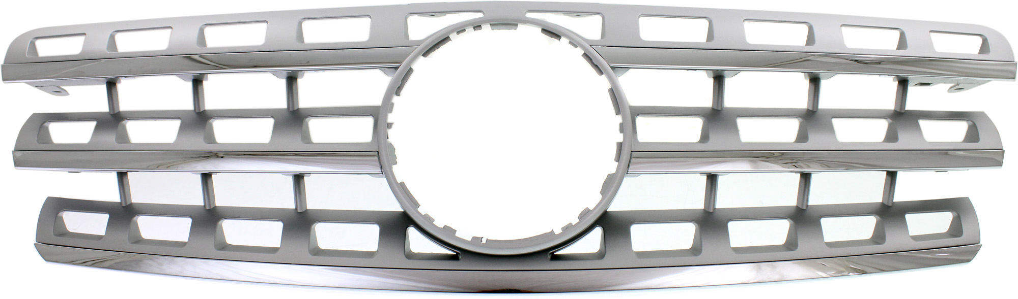 AM ML CLASS 08-11 GRILLE Chrome Shell and Insert w o Proximity Cruise Control SKU REPM070174 Partslink MB1200157 OEM 16488809239776