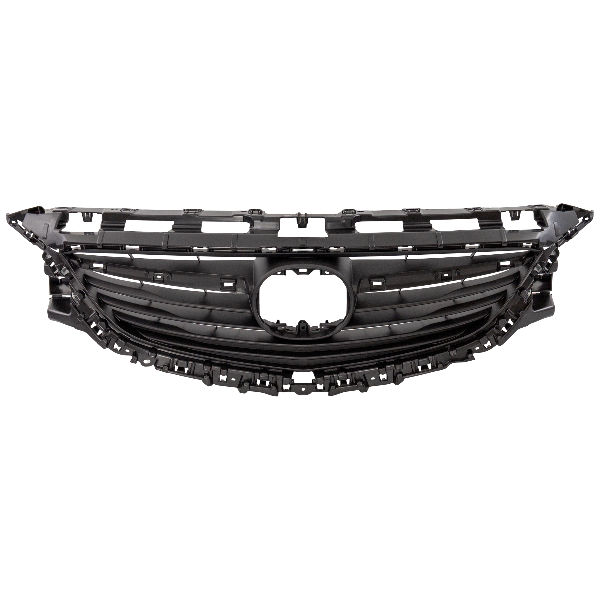AM MAZDA 6-14-17 GRILLE Textured Dark Gray Shell and Insert w o LED Light Holes CAPA SKU REPM070181Q Partslink MA1200192C OEM GHP950712E