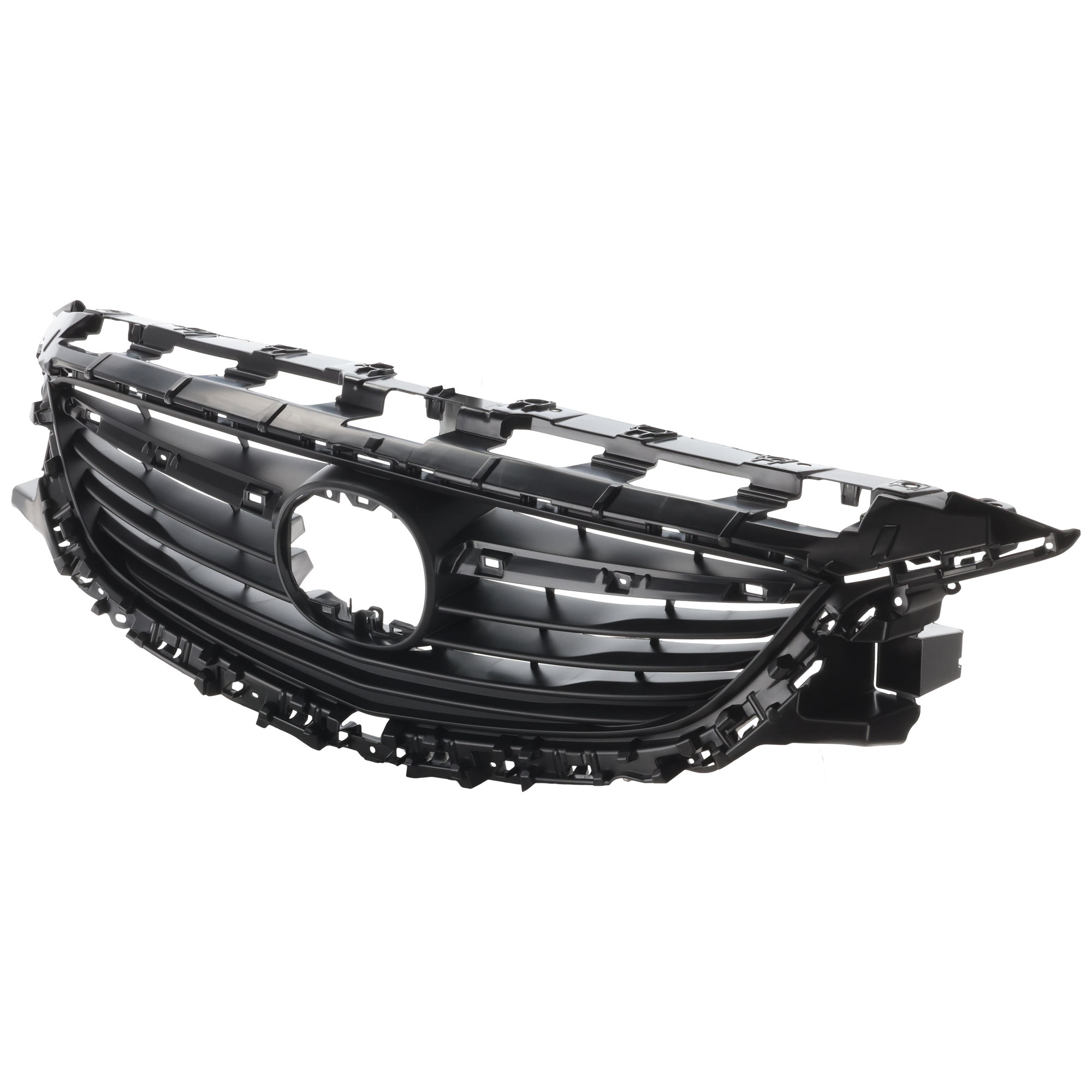 AM MAZDA 6-14-17 GRILLE Textured Dark Gray Shell and Insert w o LED Light Holes SKU REPM070181 Partslink MA1200192 OEM GHP950712E