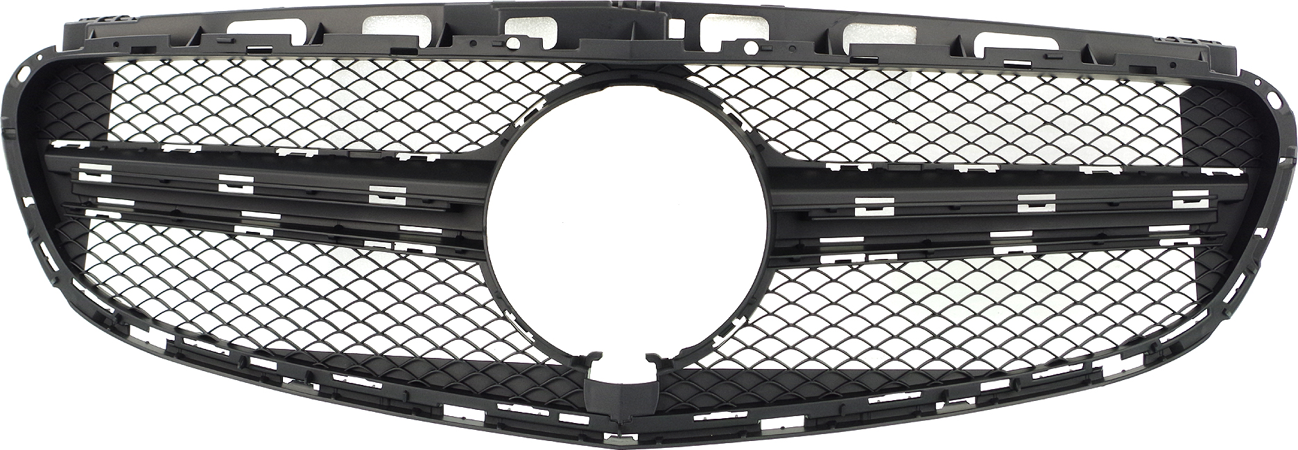 AM E63 AMG 14-16 GRILLE Primed Black Shell and Insert SKU REPM070184 Partslink MB1200164 OEM 2128855165