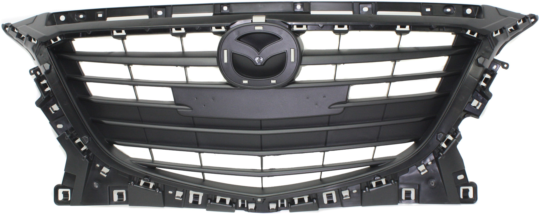 AM MAZDA 3-14-16 GRILLE Textured Black Shell and Insert Plastic SKU REPM070188 Partslink MA1200197 OEM BJS750712
