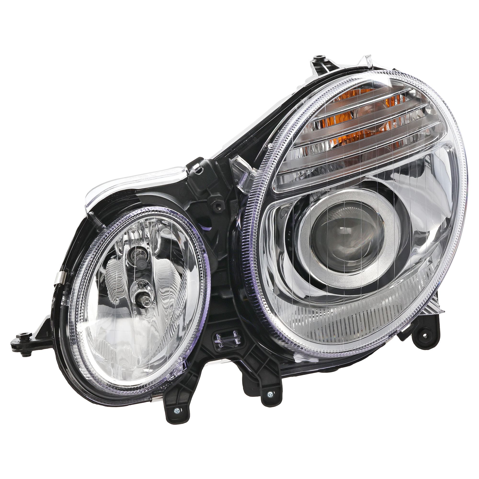 AM E CLASS 07-09 HEAD LAMP LH Assembly Halogen From 6-30-06 CAPA SKU REPM100106Q Partslink MB2500100C OEM 211820336164