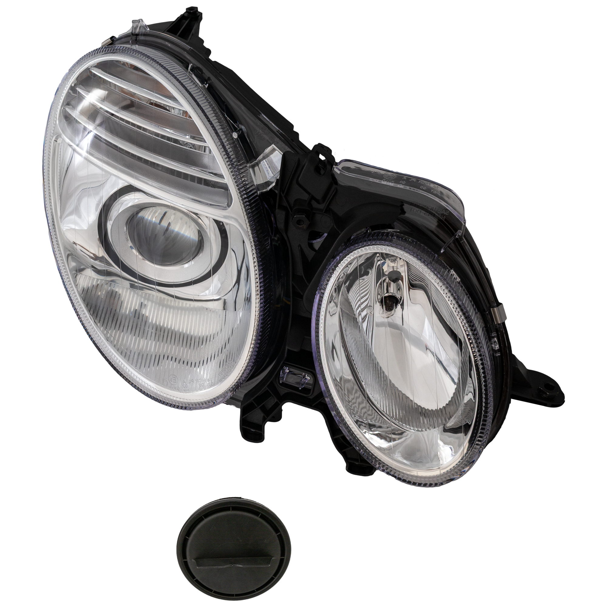 AM E CLASS 03-09 HEAD LAMP RH Lens and Housing HID Xenon w o HID Kit w o Curve Lighting System SKU REPM100115 Partslink MB2503107 OEM 211820186164