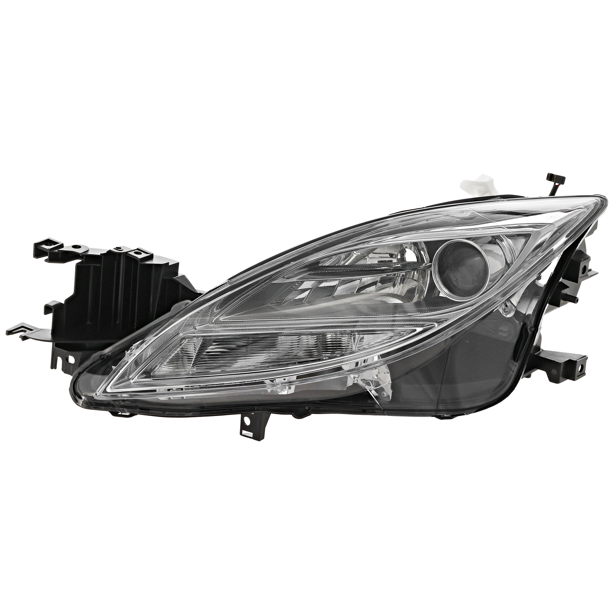 AM MAZDA 6-09-10 HEAD LAMP LH Lens and Housing Halogen CAPA SKU REPM100122Q Partslink MA2518127C OEM GS3L510L0G