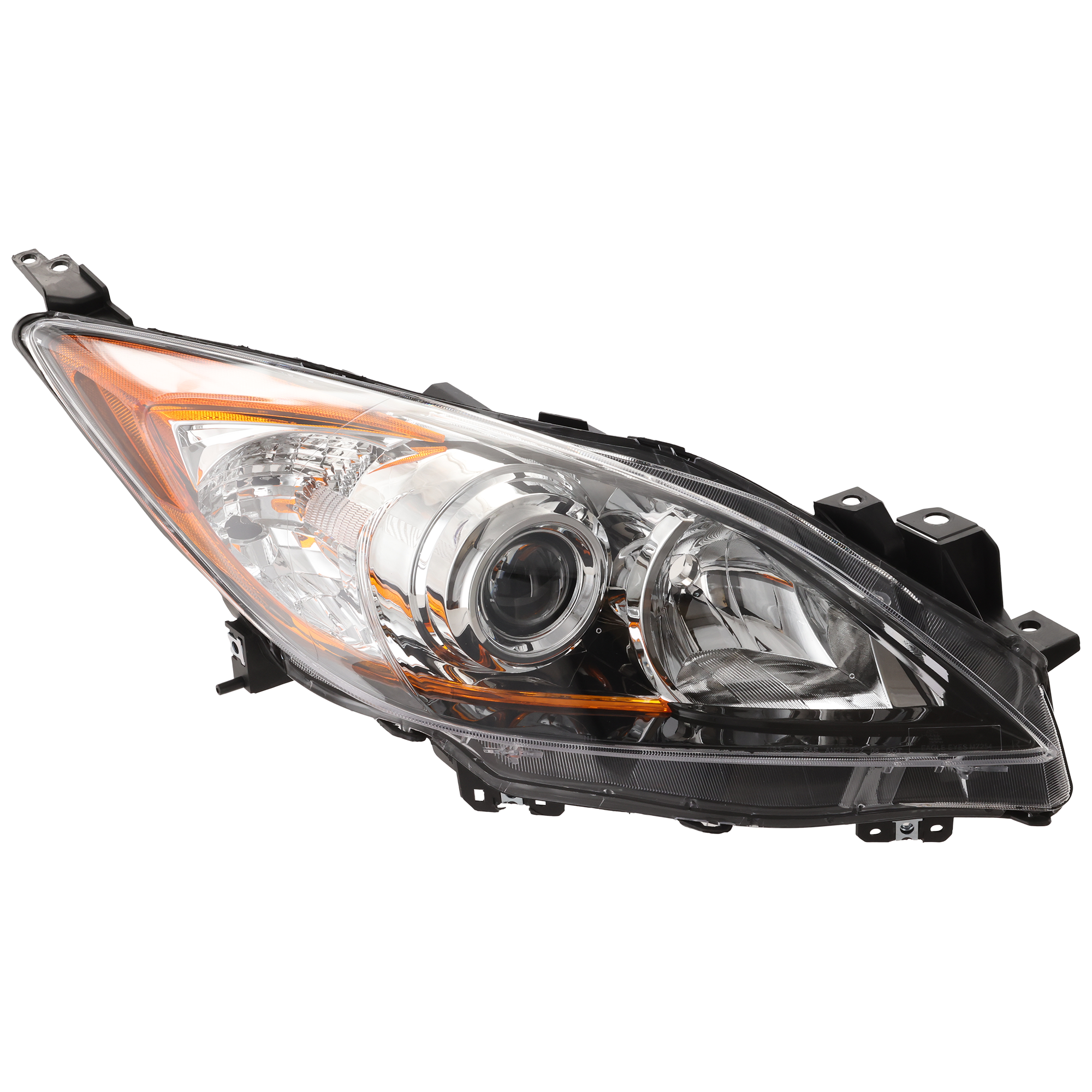 AM MAZDA 3-10-13 HEAD LAMP RH Lens and Housing Halogen 5 Speed Trans Hatchback Sedan SKU REPM100129 Partslink MA2519130 OEM BBM4510K0K