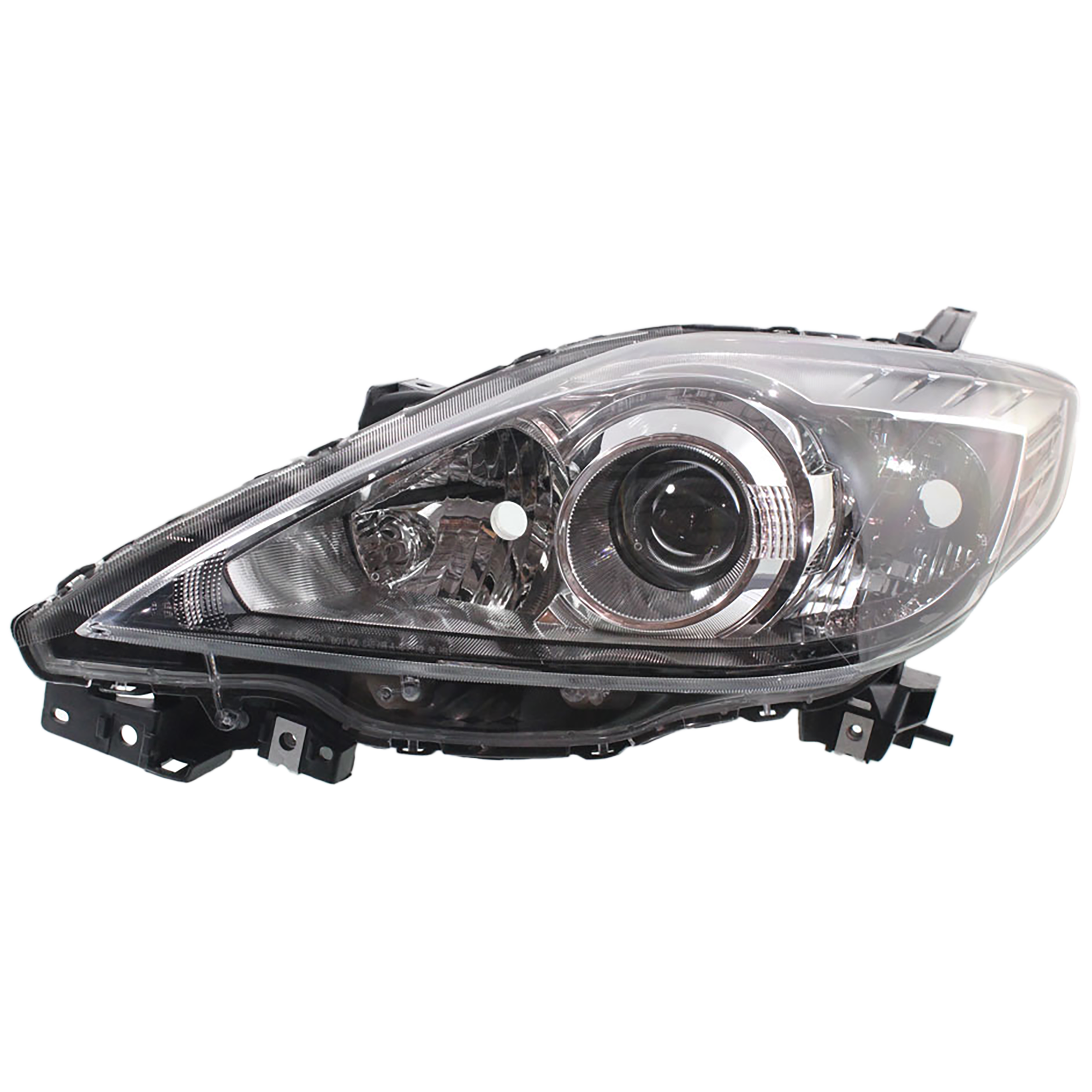 AM MAZDA 5-08-09 HEAD LAMP LH Lens and Housing Halogen Black Interior SKU REPM100132 Partslink MA2518128 OEM CE51510L0C