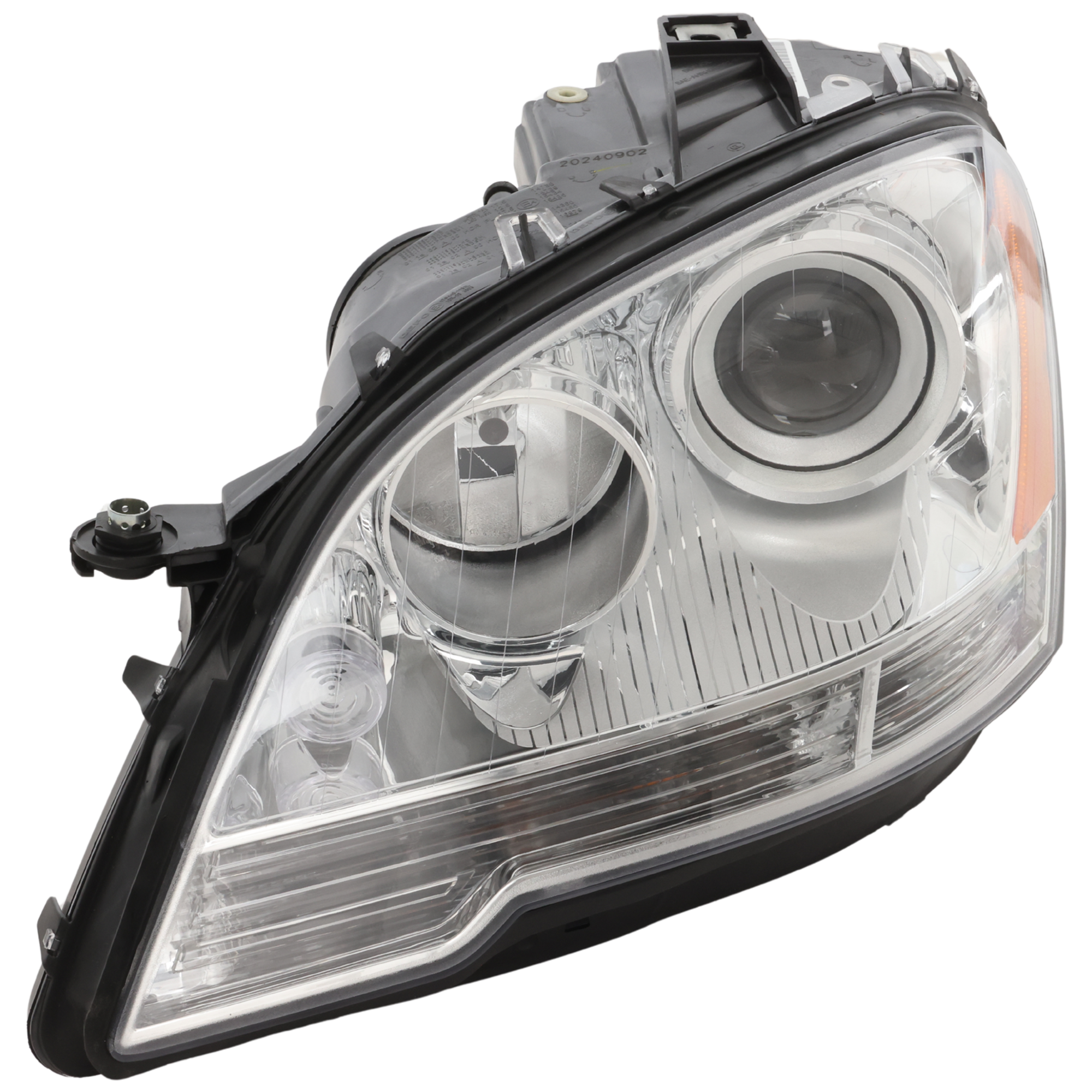 AM ML CLASS 08-11 HEAD LAMP LH Assembly Halogen 08-08 w White Reflector CAPA SKU REPM100138Q Partslink MB2502171C OEM 1648202359