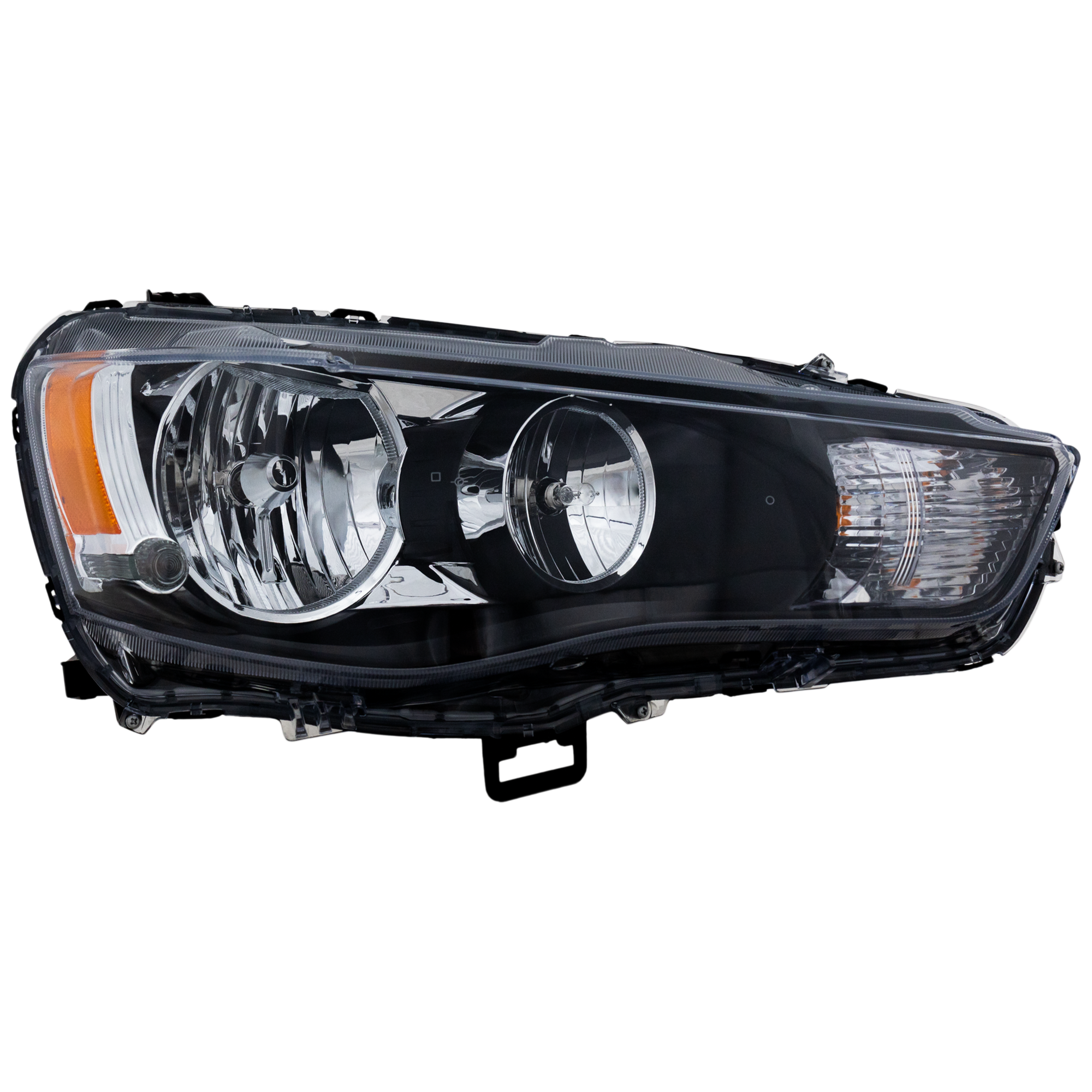 AM OUTLANDER 10-13 HEAD LAMP RH Assembly Halogen CAPA SKU REPM100169Q Partslink MI2503157C OEM 8301C418