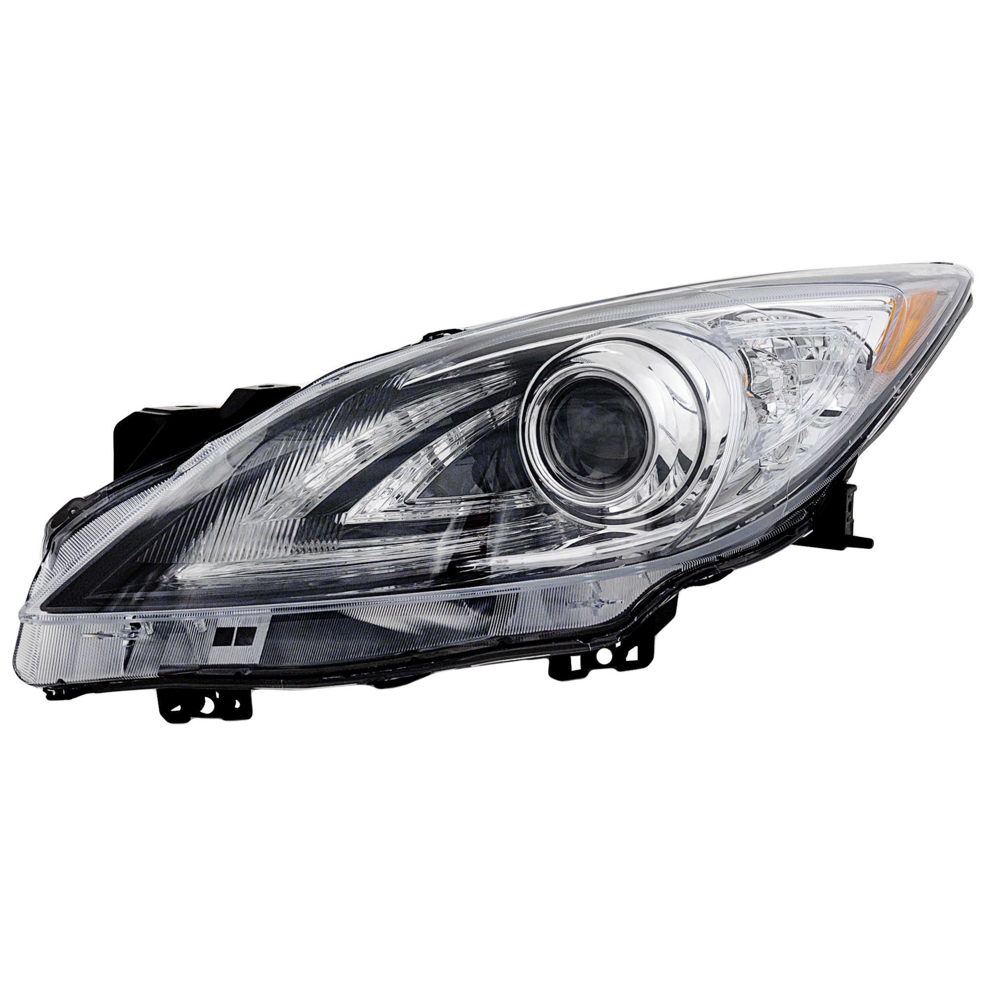 AM MAZDA 3-10-13 HEAD LAMP LH Lens and Housing HID Xenon w o HID Kit w o Auto Level Control w Daytime Running Light SKU REPM100312 Partslink MA2518149 OEM BBN251041S