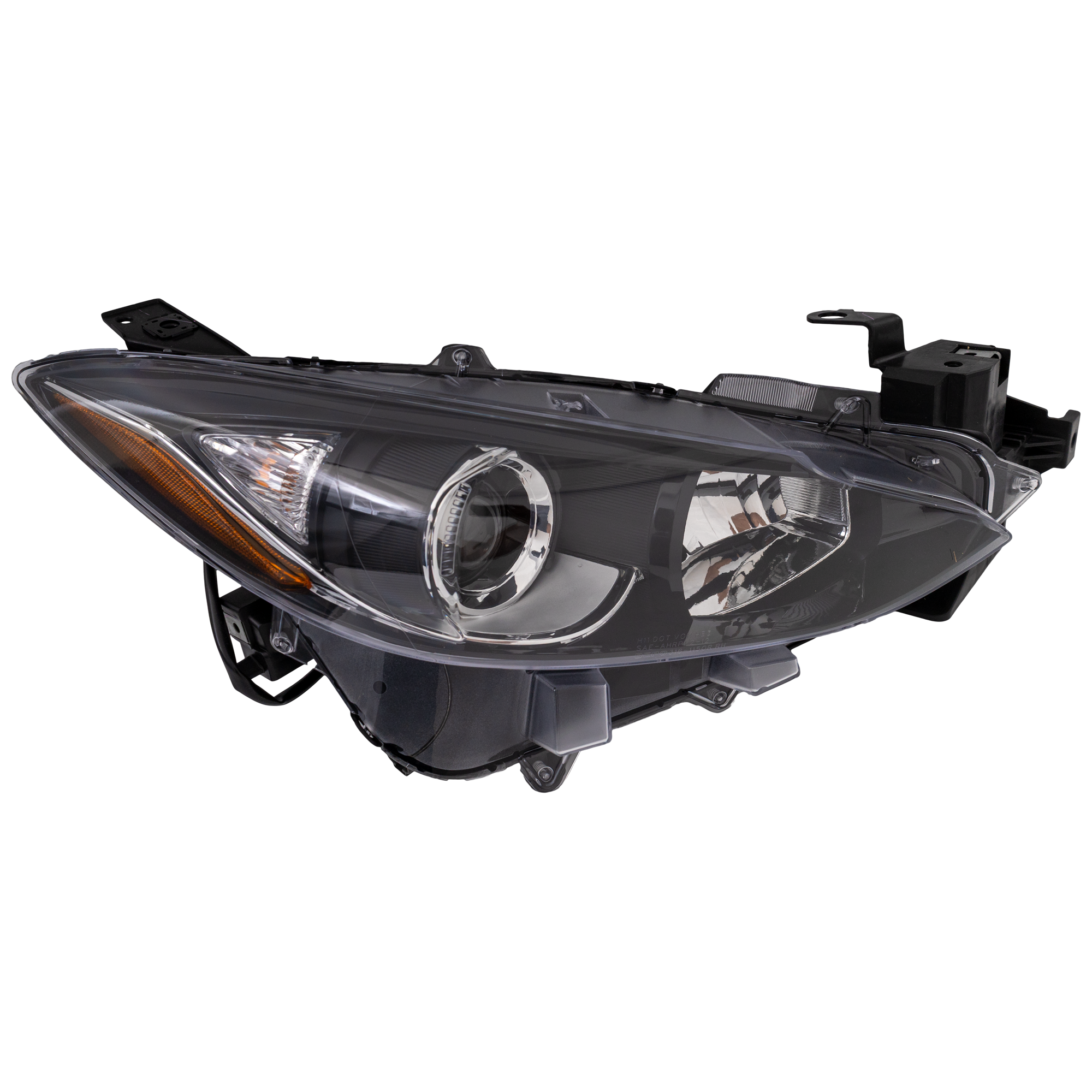 AM MAZDA 3-14-16 HEAD LAMP RH Assembly Halogen CAPA SKU REPM100319Q Partslink MA2503144C OEM BPW1510K0