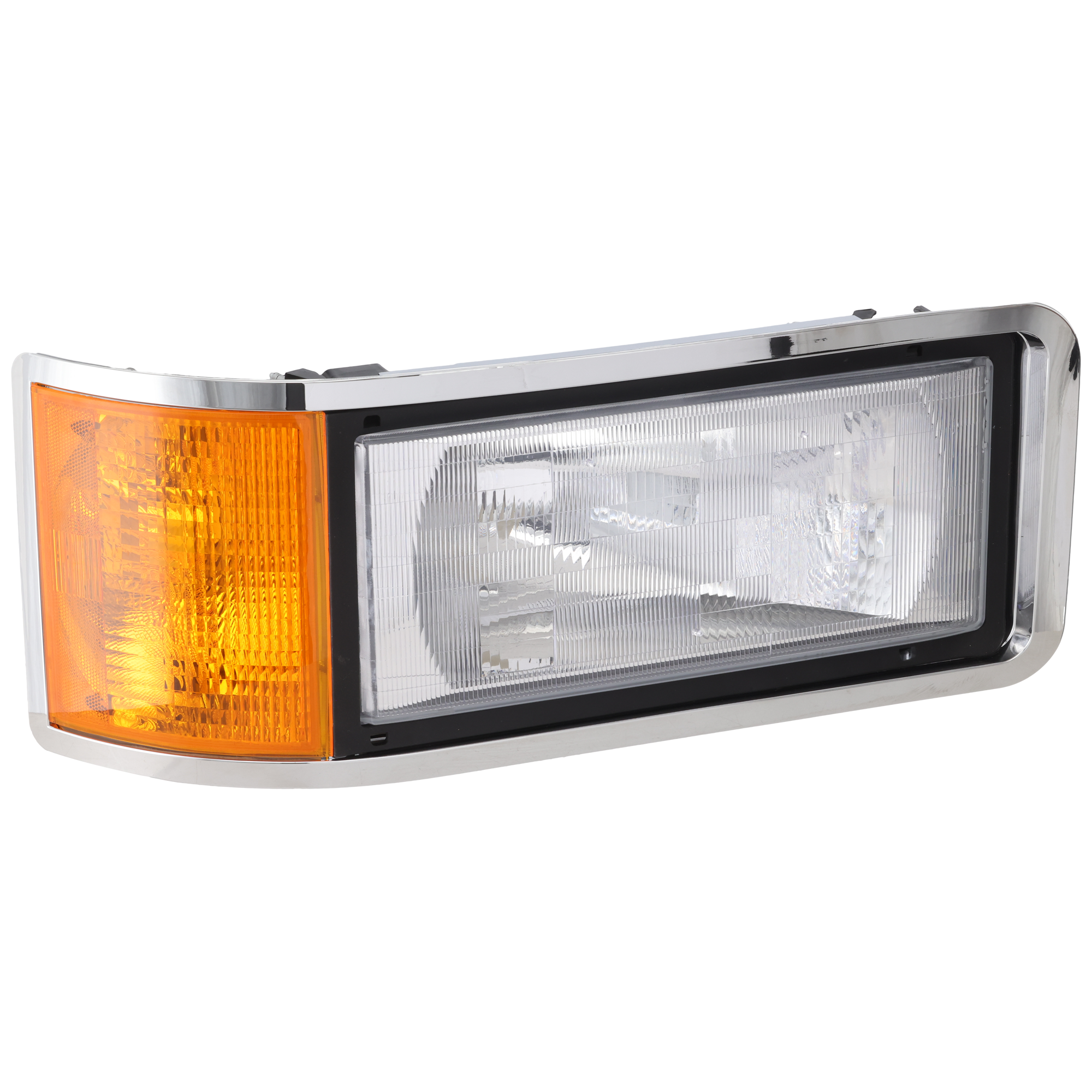 AM MACK CH 93-05 CL 91-07 HEAD LAMP RH Assembly Halogen Combination Type Exc. CHN and Set Forward Axle Models SKU REPM100321 HD Partslink MK2503100 OEM 25163253