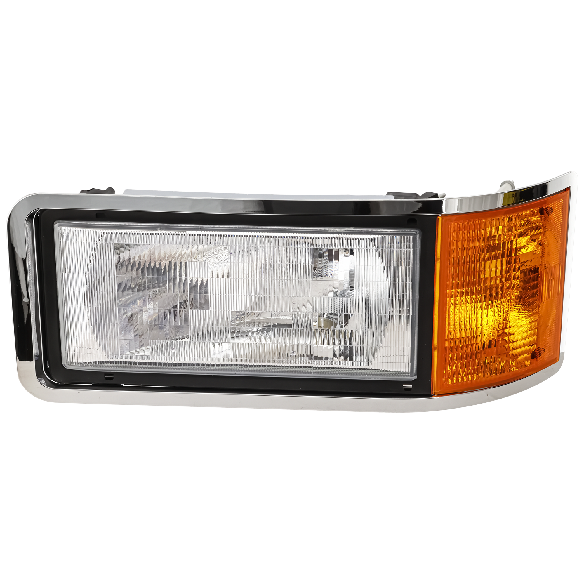 AM MACK CH 93-05 CL 91-07 HEAD LAMP LH Assembly Halogen Combination Type Exc. CHN and Set Forward Axle Models SKU REPM100322 HD Partslink MK2502100 OEM 25154252