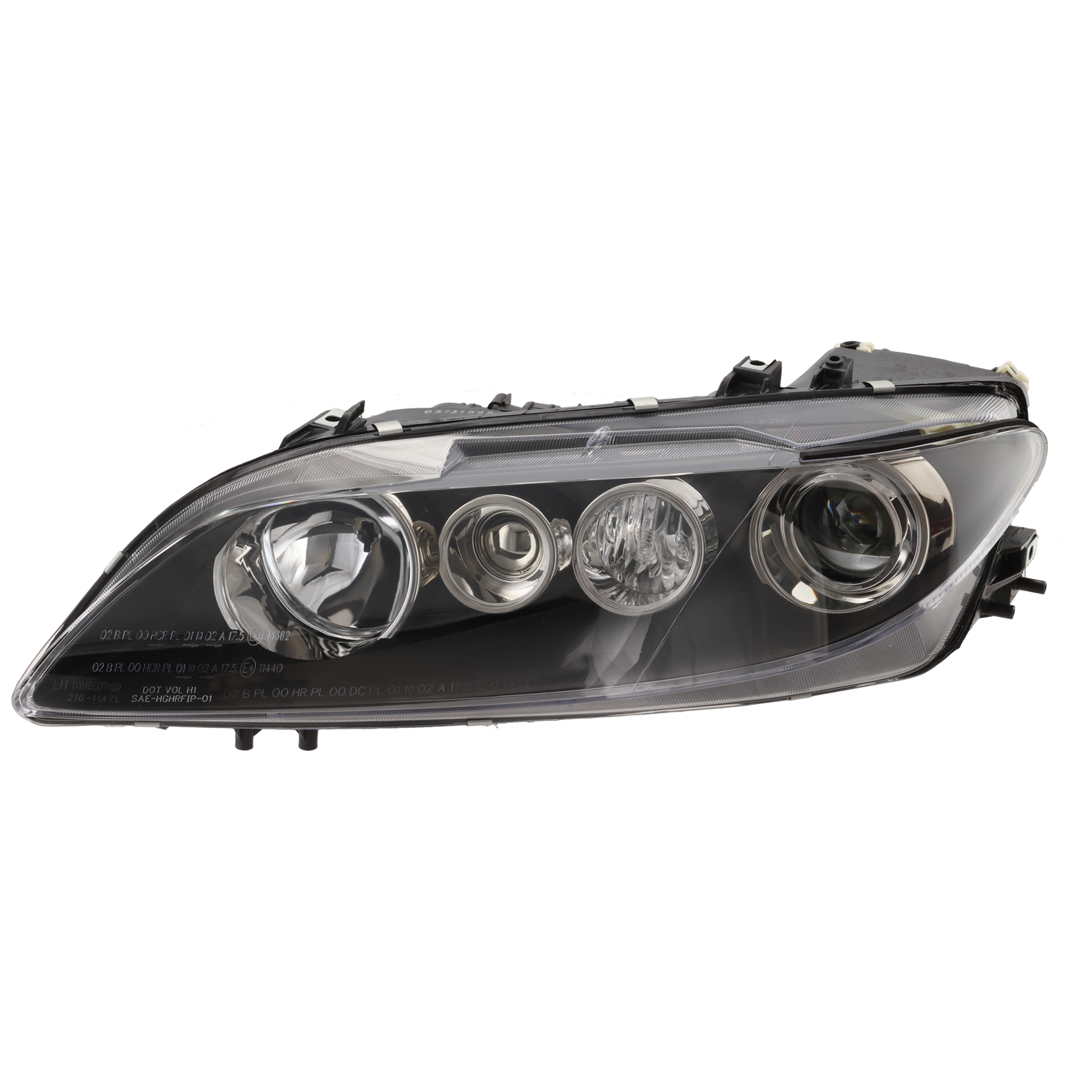 AM MAZDA 6-06-08 HEAD LAMP LH Lens and Housing HID Xenon w o HID Kit w o Turbo SKU REPM100328 Partslink MA2502136 OEM GP7C51041C