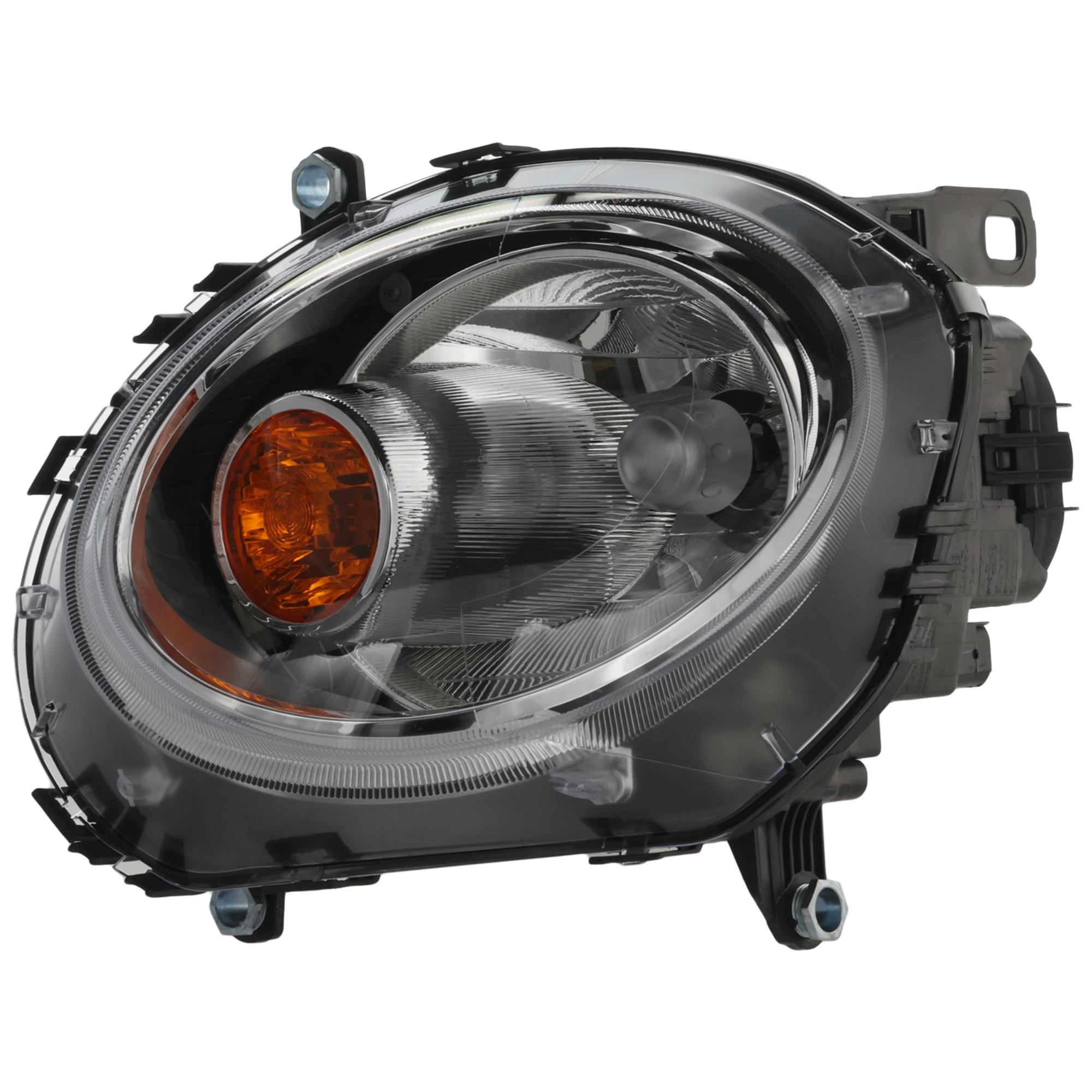 AM COOPER 07-15 HEAD LAMP RH Assembly Halogen w Amber Turn Signal 07-13 HB 09-15 Conv Wgn CAPA SKU REPM100369Q Partslink MC2503105C OEM 63122751870