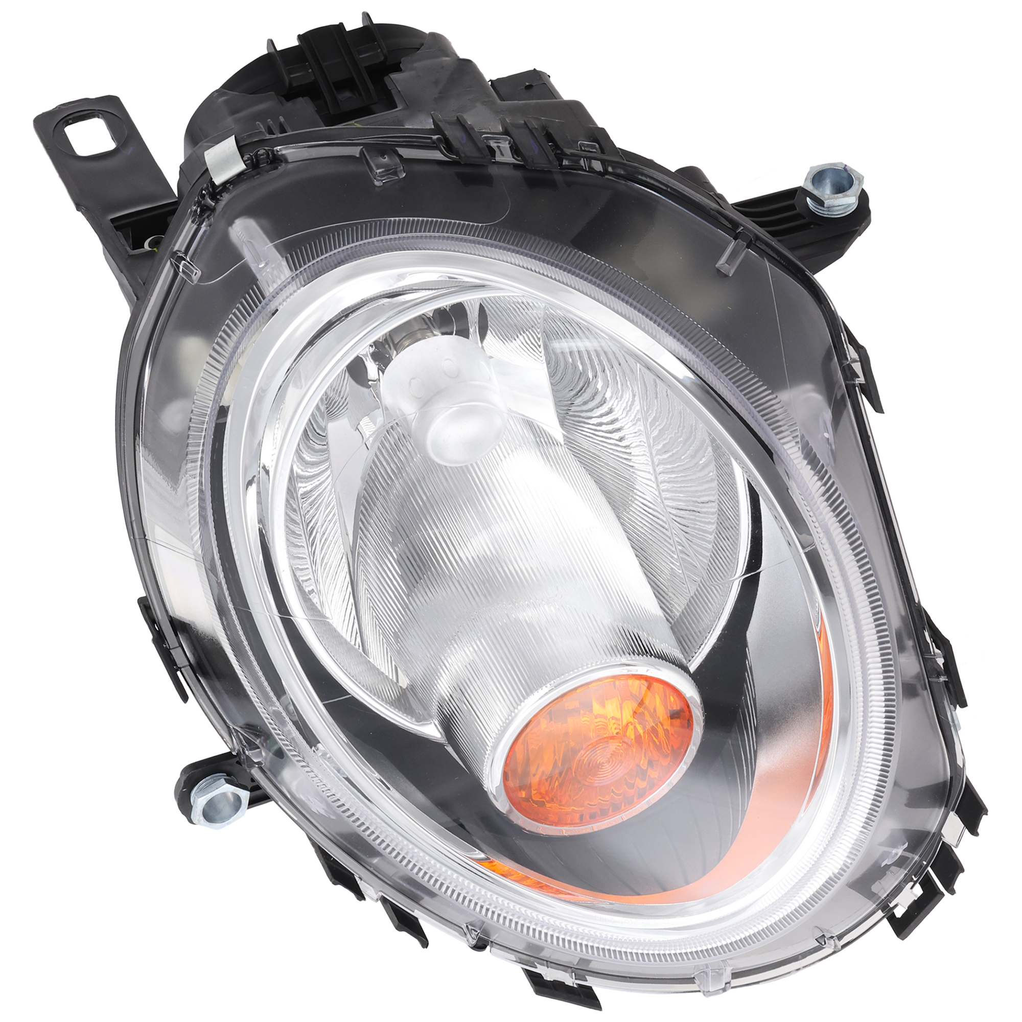 AM COOPER 07-15 HEAD LAMP RH Assembly Halogen w Amber Turn Signal 07-13 HB 09-15 Conv Wgn SKU REPM100369 Partslink MC2503105 OEM 63122751870