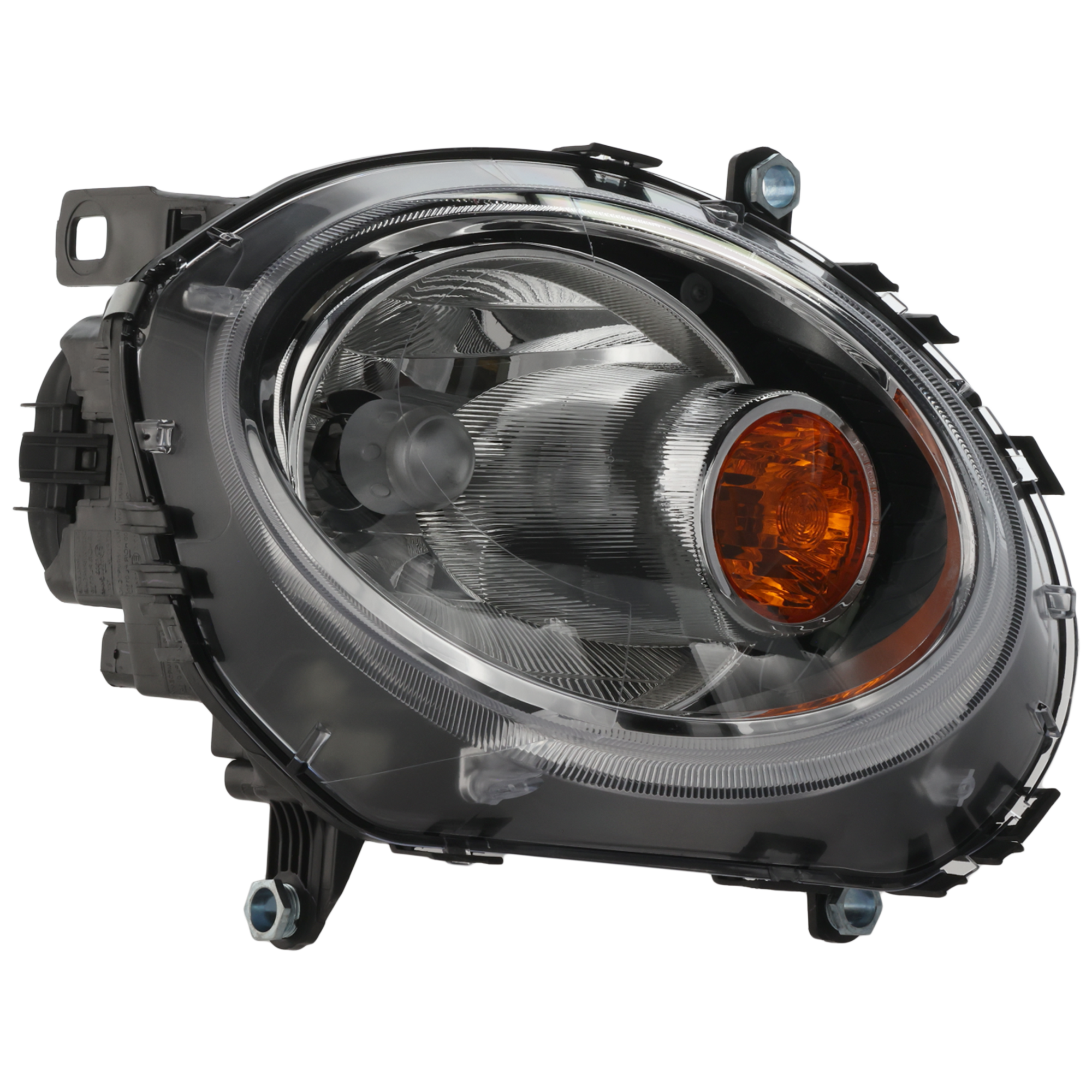 AM COOPER 07-15 HEAD LAMP LH Assembly Halogen w Amber Turn Signal 07-13 HB 09-15 Conv Wgn CAPA SKU REPM100370Q Partslink MC2502105C OEM 63122751869