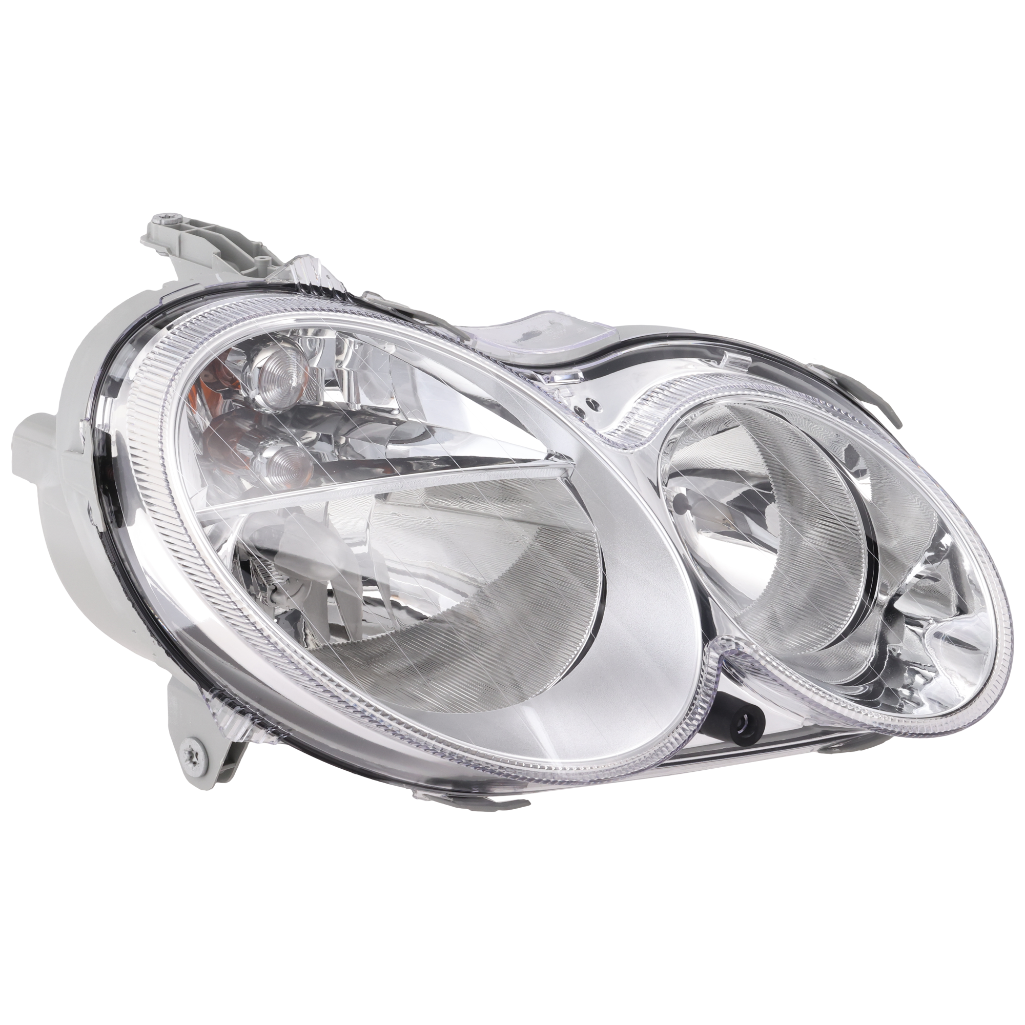 AM CLK CLASS 03-06 HEAD LAMP RH Assembly Halogen To 3-31-06 CAPA SKU REPM100375Q Partslink MB2503173C OEM 2098200661