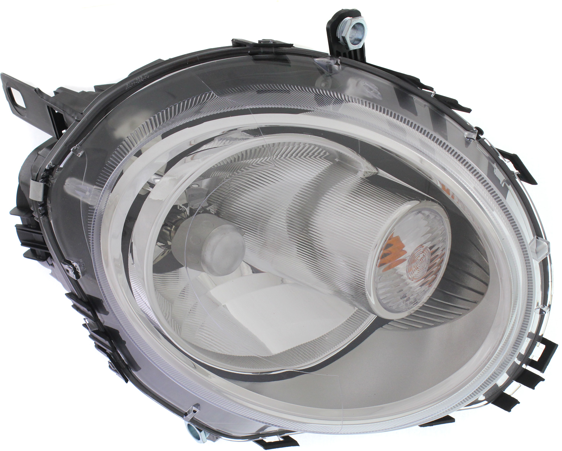 AM COOPER 07-15 HEAD LAMP LH Assembly Halogen w White Turn Signal 07-13 HB 09-15 Conv Wgn CAPA SKU REPM100380Q Partslink MC2502107C OEM 63122751875