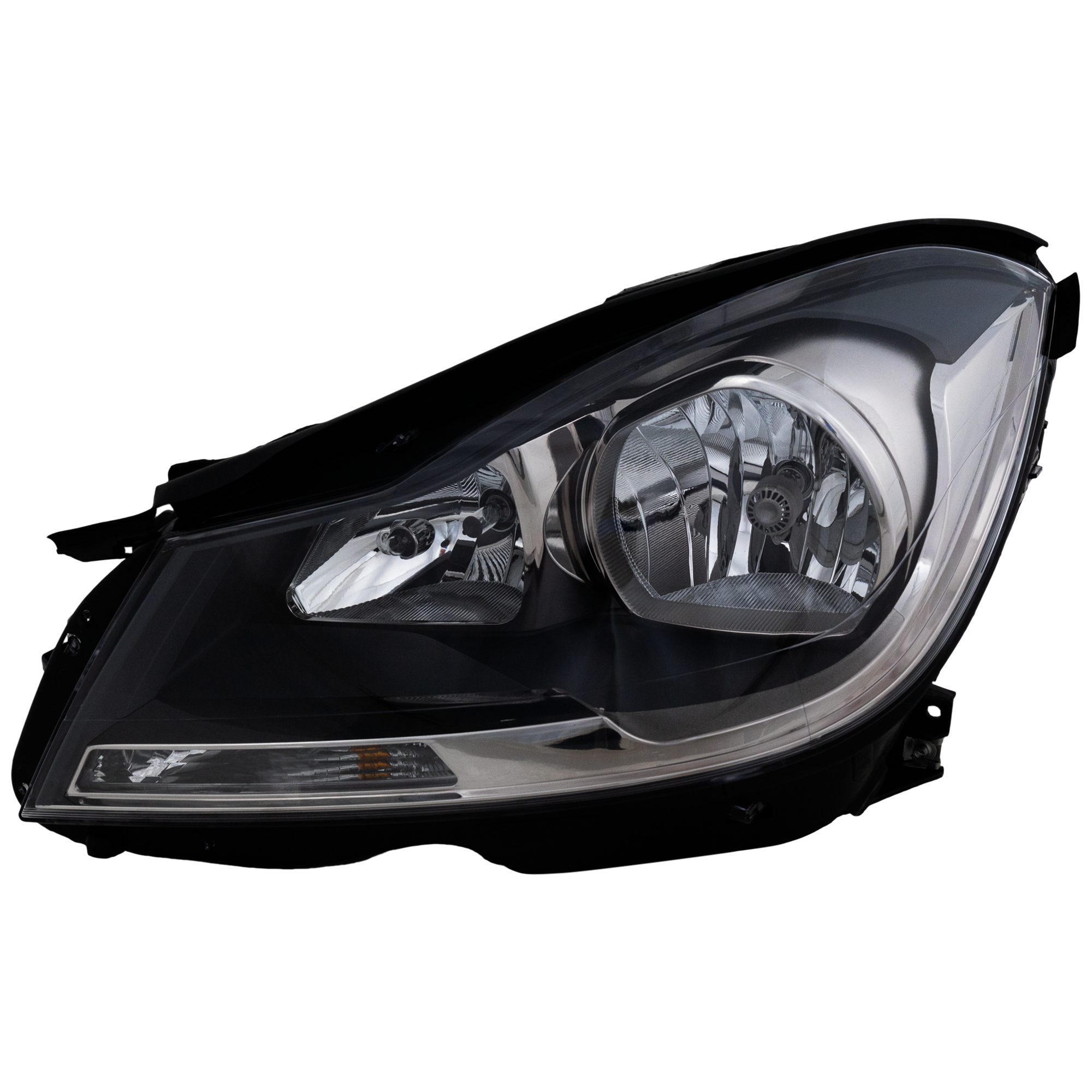 AM C CLASS 12-15 HEAD LAMP LH Assembly Halogen Black Interior w o Corner Light Coupe CAPA SKU REPM100384Q Partslink MB2502186C OEM 204820995980-2048209959