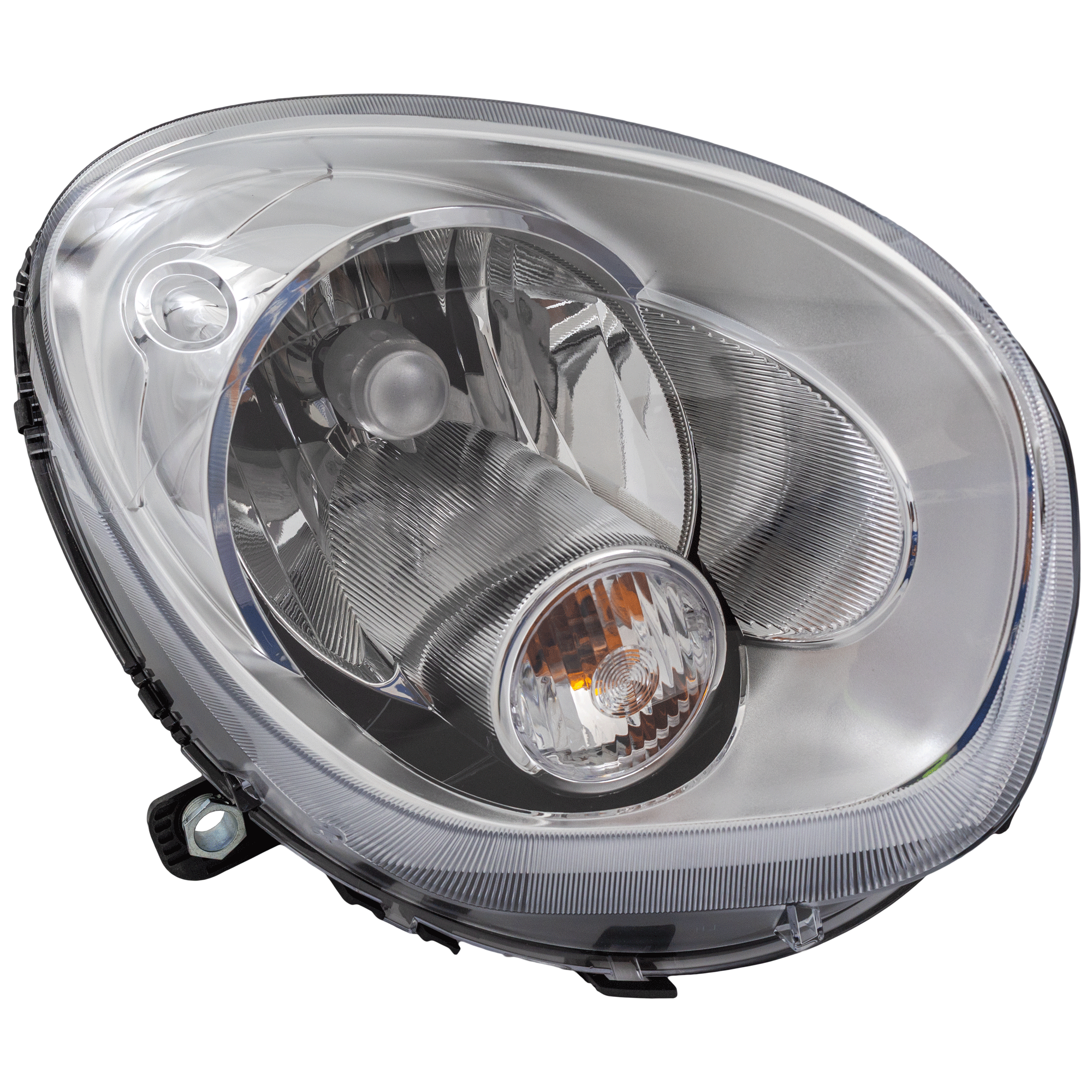 AM COOPER COUNTRYMAN 11-16 HEAD LAMP RH Assembly Halogen w White Turn Signal Light CAPA SKU REPM100387Q Partslink MC2503110C OEM 63129801036