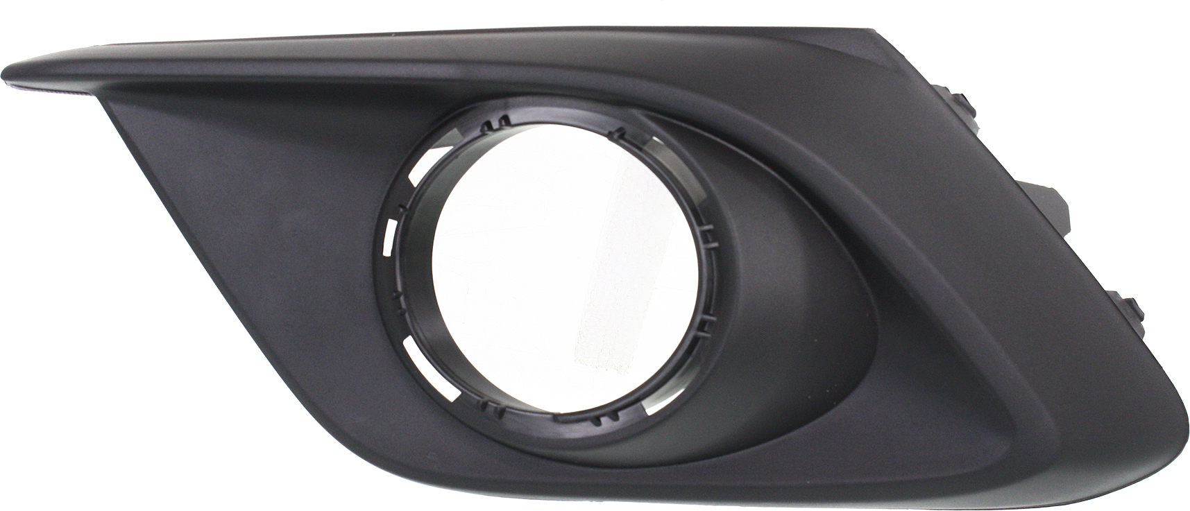 AM MAZDA 3-14-16 FRONT FOG LAMP MOLDING LH Black Hatchback Sedan For Models w Chrome Trim Ring SKU REPM108020 Partslink MA1038128 OEM BJE150C21A