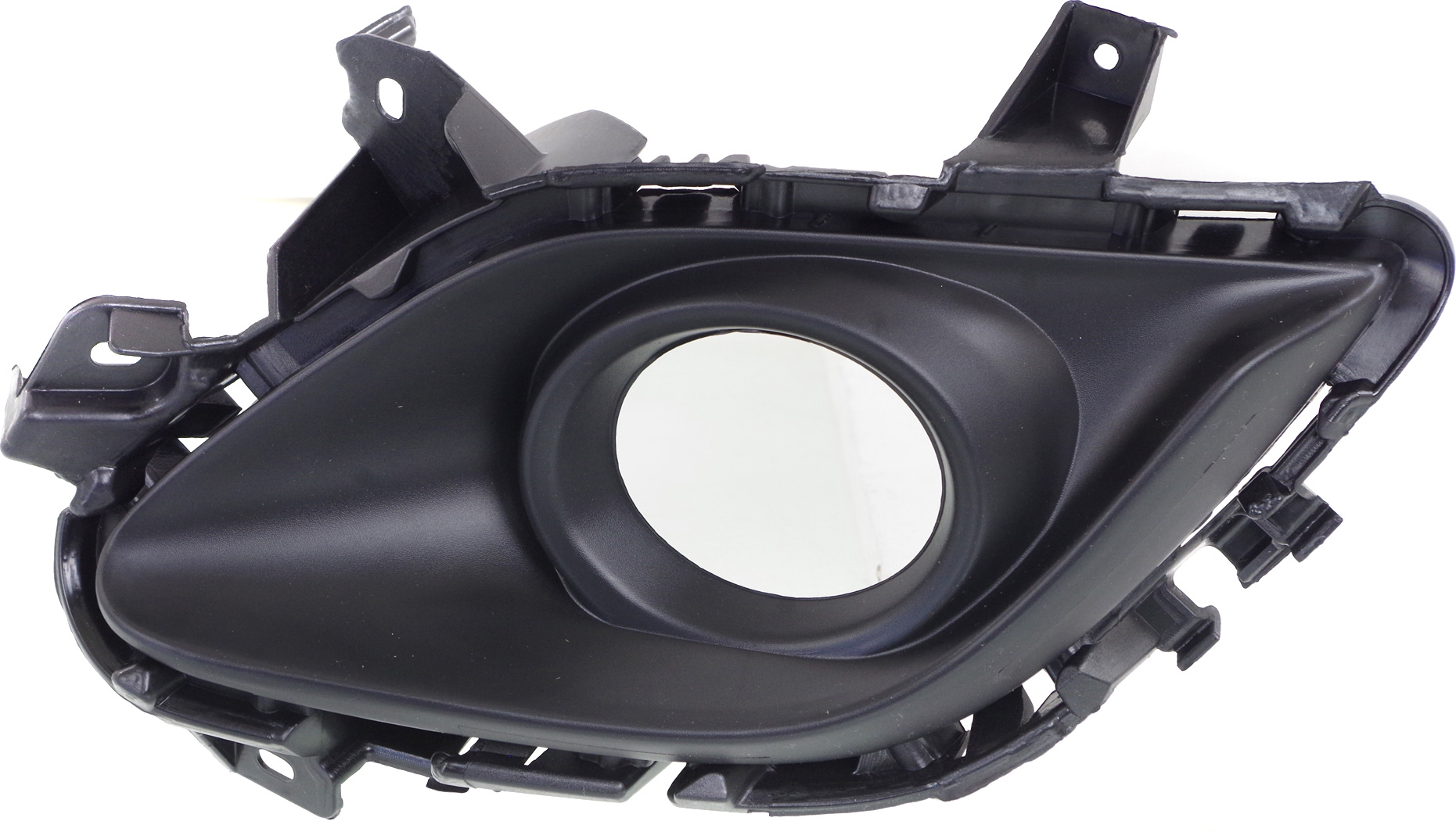 AM MAZDA 6-14-17 FRONT FOG LAMP MOLDING RH Textured Black Plastic w o LED Light Holes SKU REPM108029 Partslink MA1039121 OEM GHR450C11A